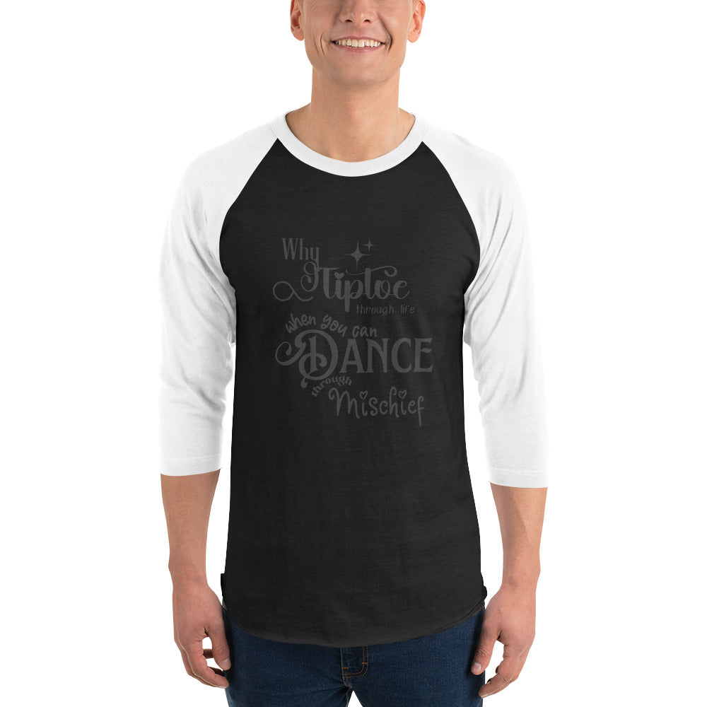 Tiptoe 3/4 sleeve raglan shirt