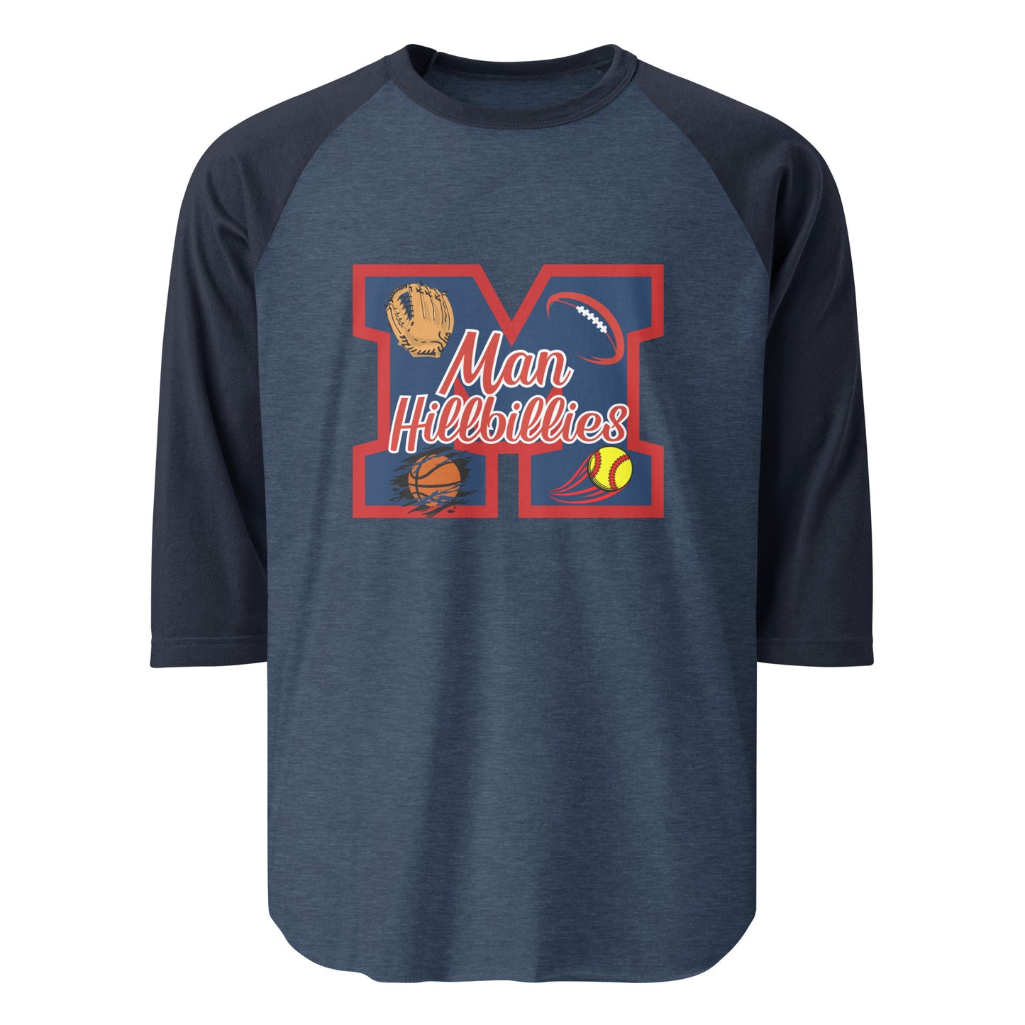 Man 3/4 sleeve raglan shirt