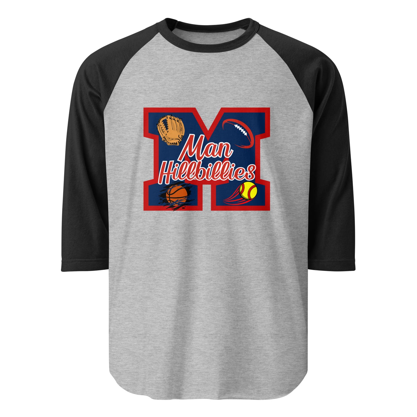 Man 3/4 sleeve raglan shirt