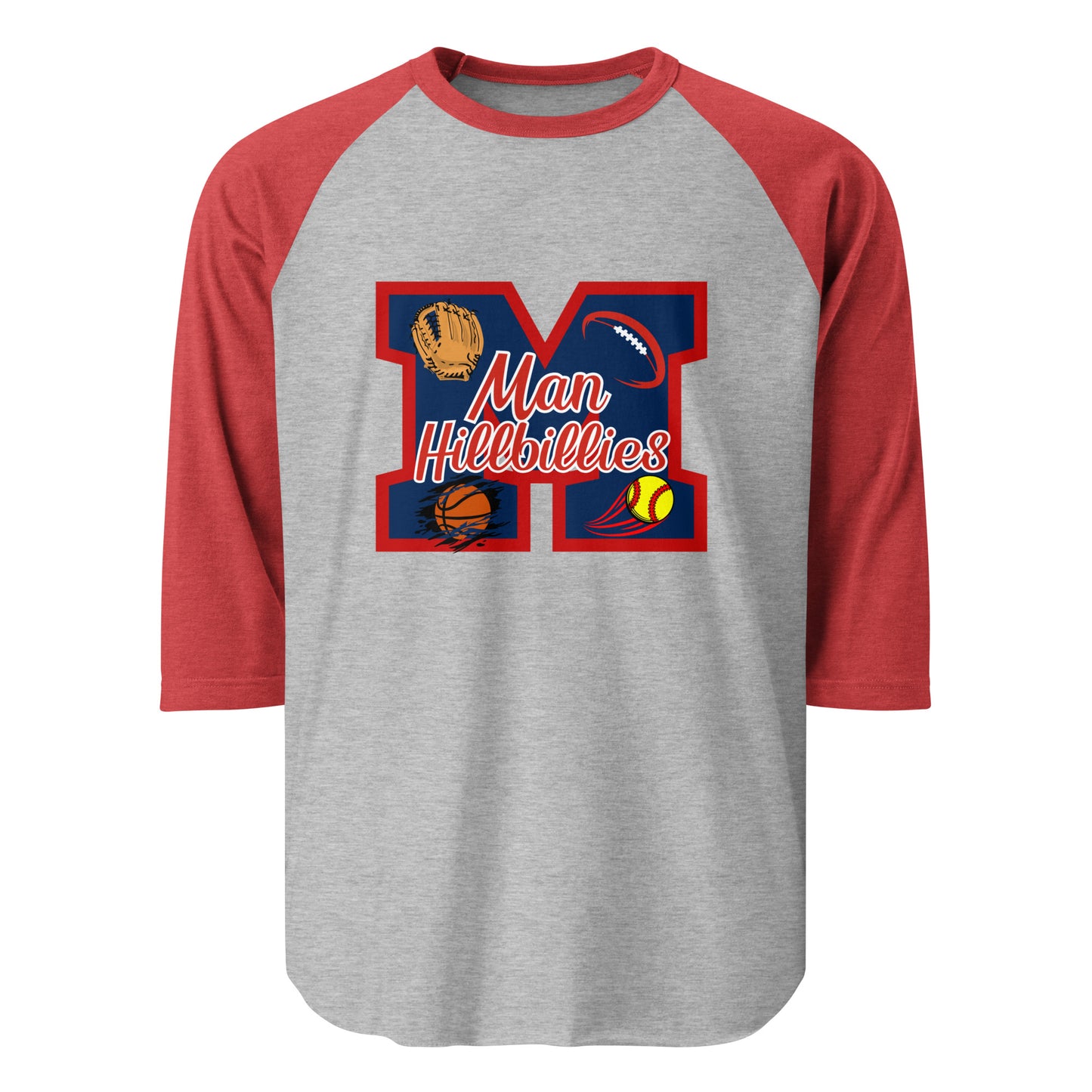 Man 3/4 sleeve raglan shirt