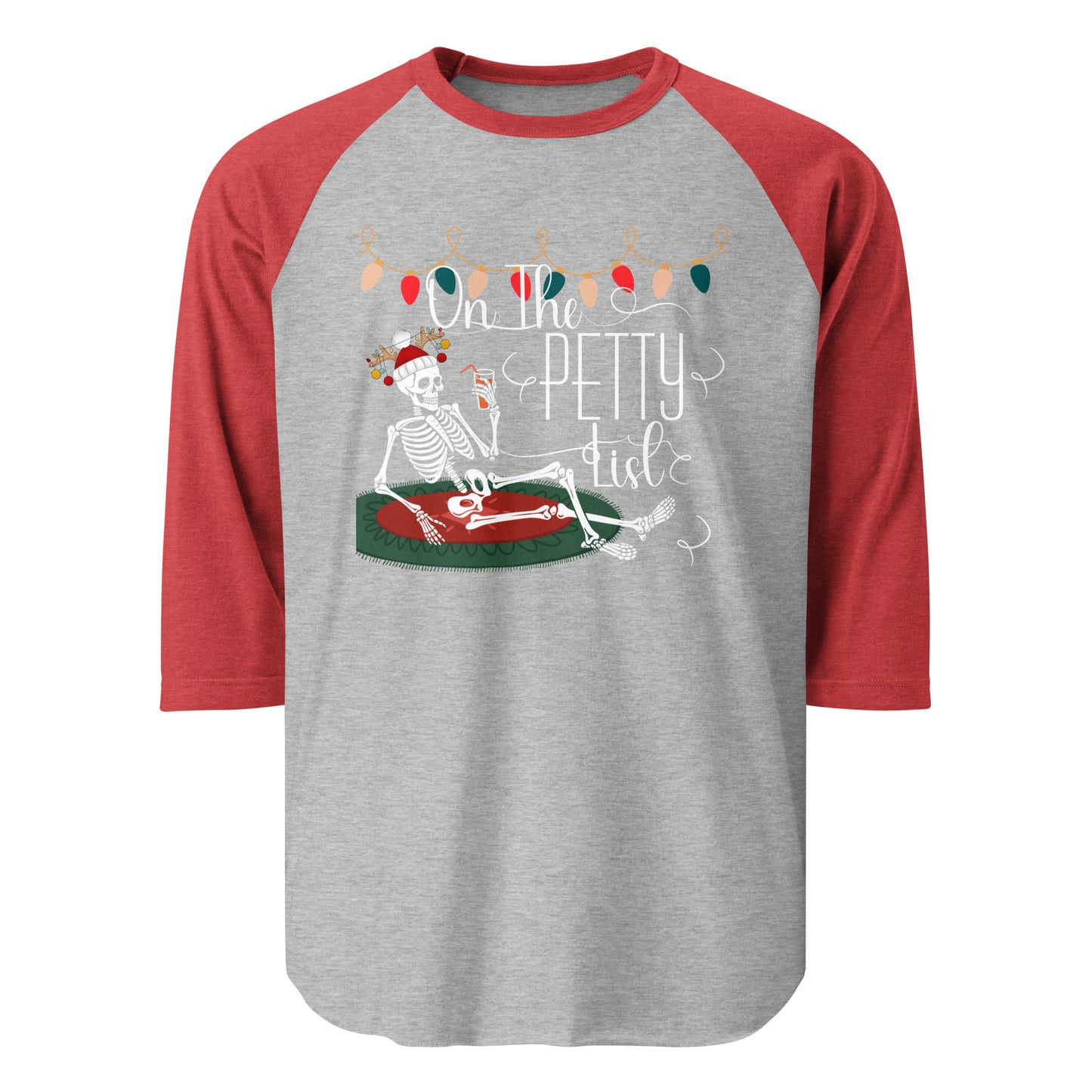 Petty list 3/4 sleeve raglan shirt