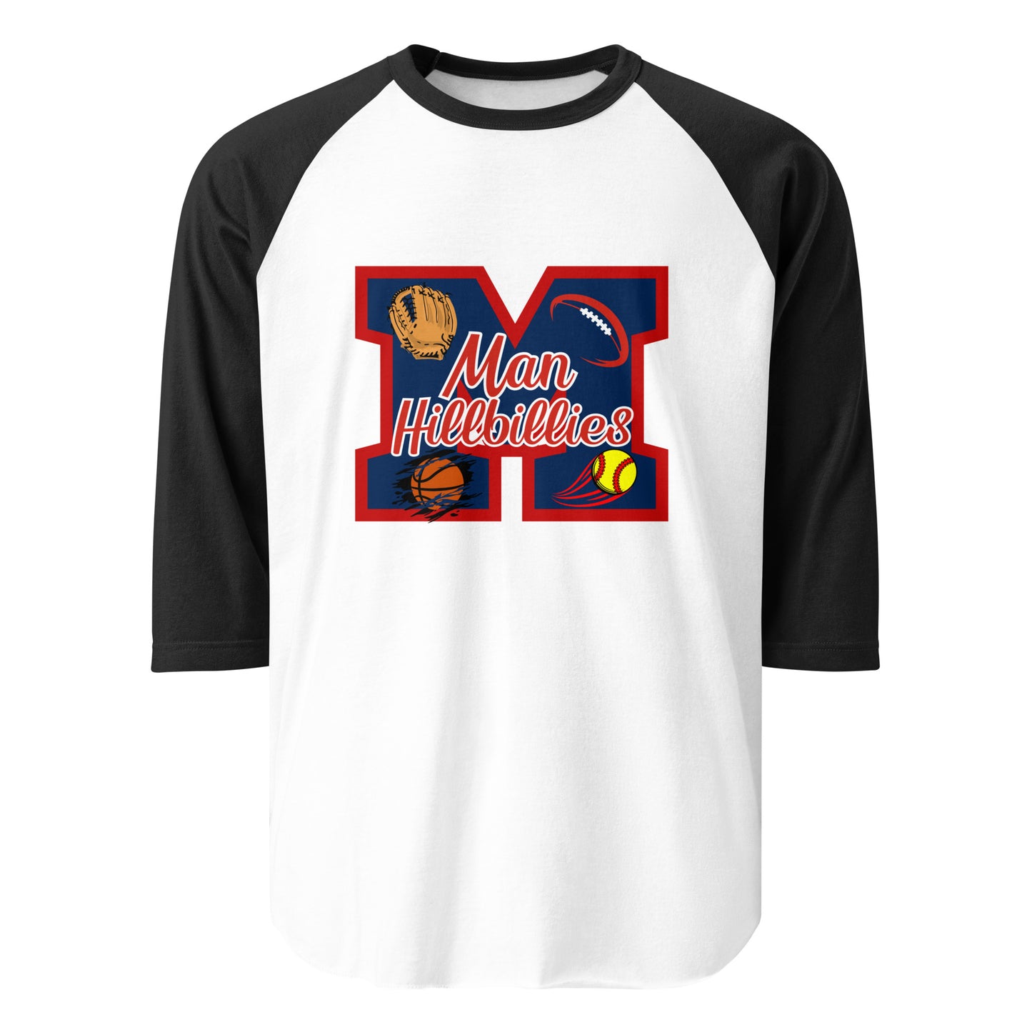Man 3/4 sleeve raglan shirt