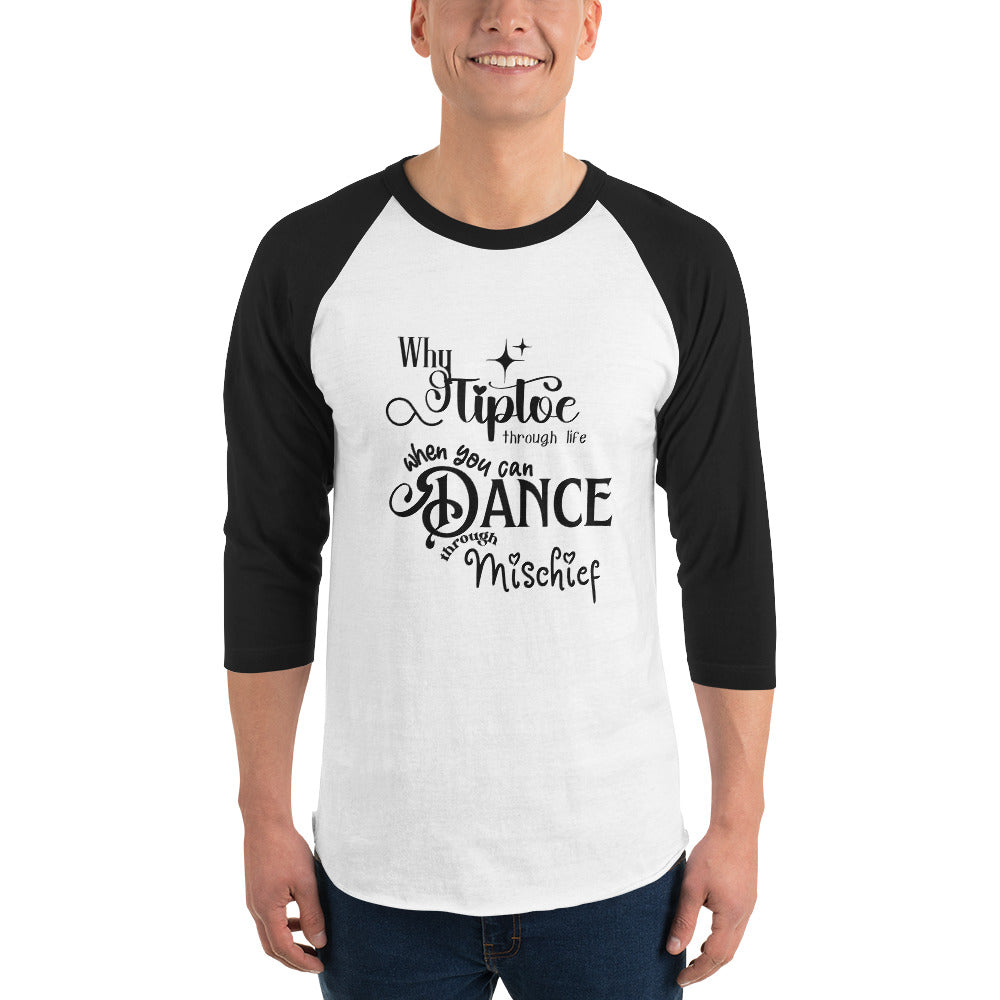 Tiptoe 3/4 sleeve raglan shirt