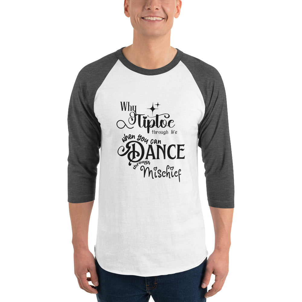 Tiptoe 3/4 sleeve raglan shirt