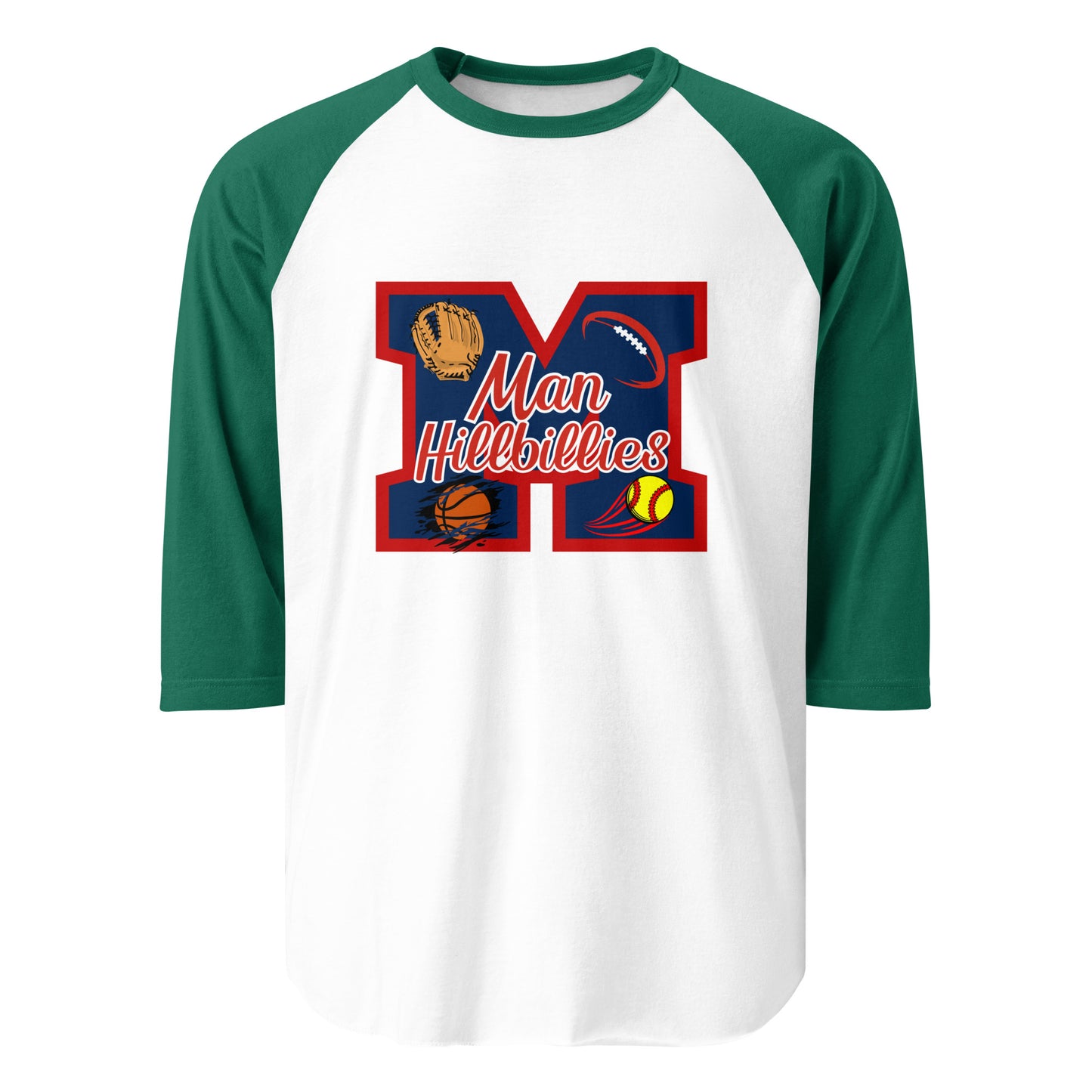 Man 3/4 sleeve raglan shirt