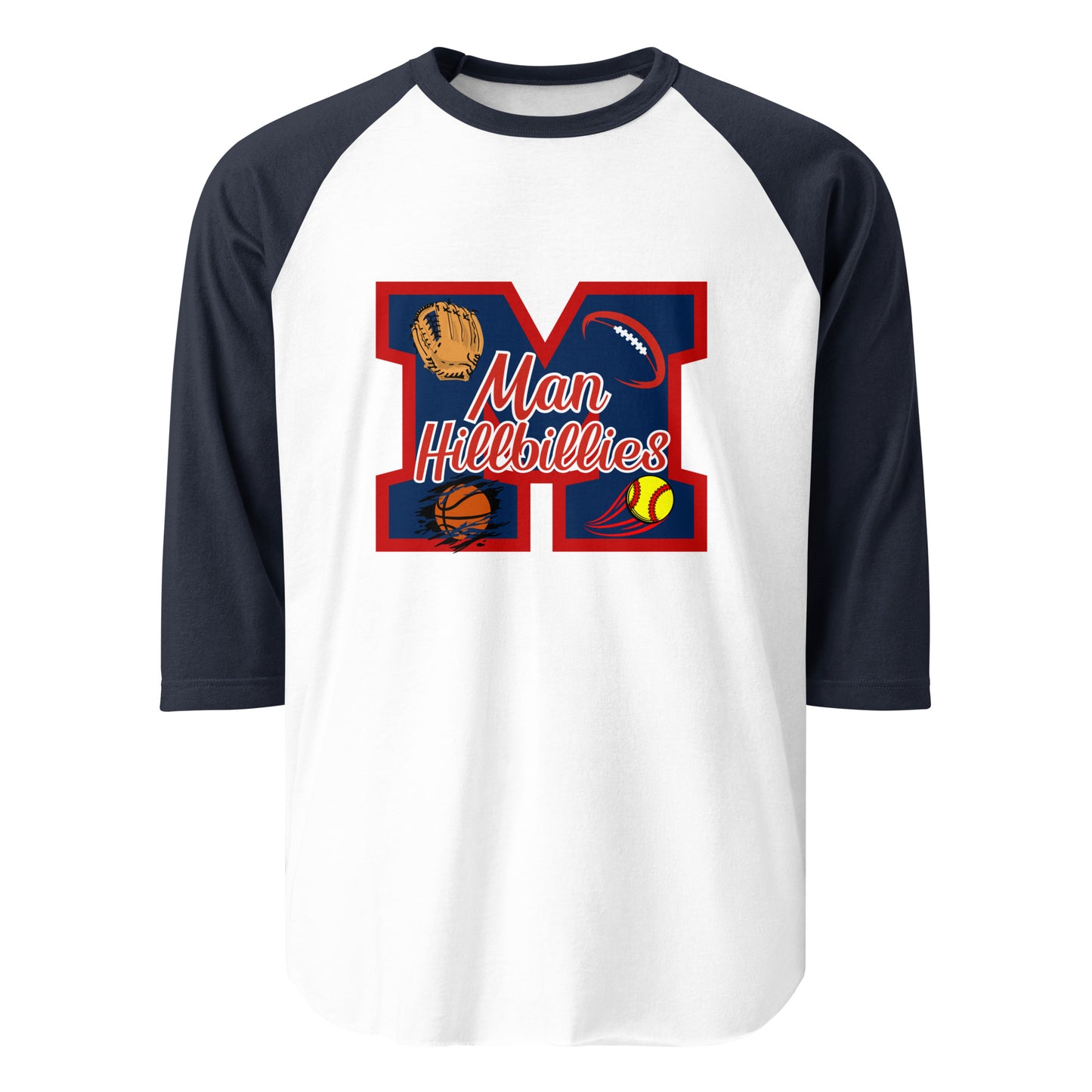 Man 3/4 sleeve raglan shirt