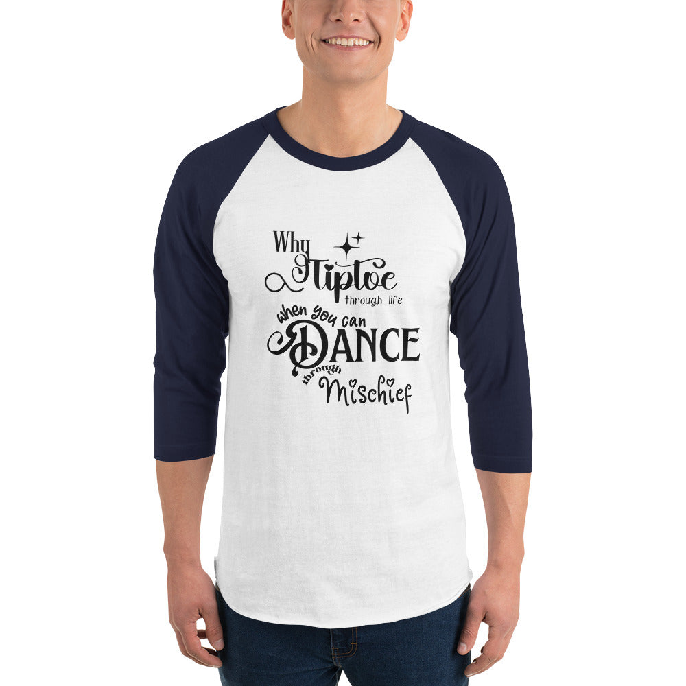Tiptoe 3/4 sleeve raglan shirt