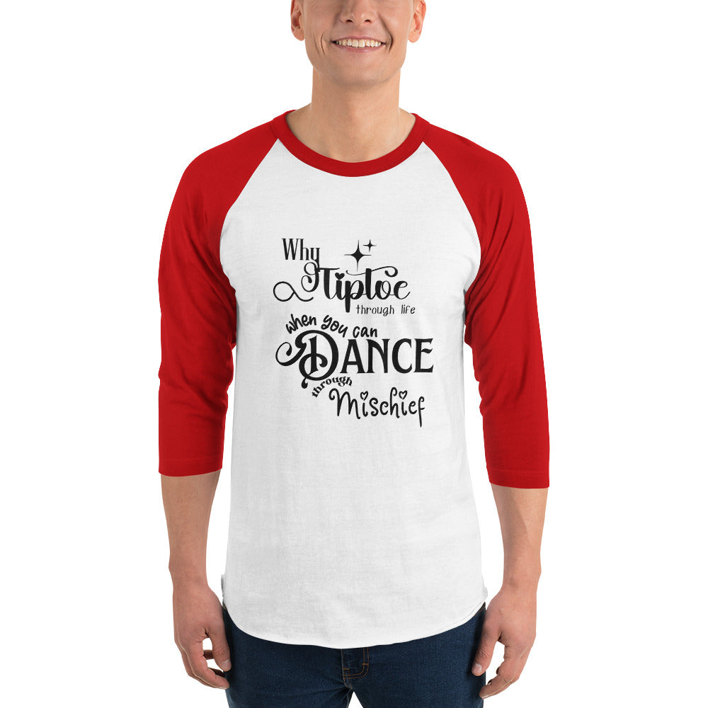 Tiptoe 3/4 sleeve raglan shirt