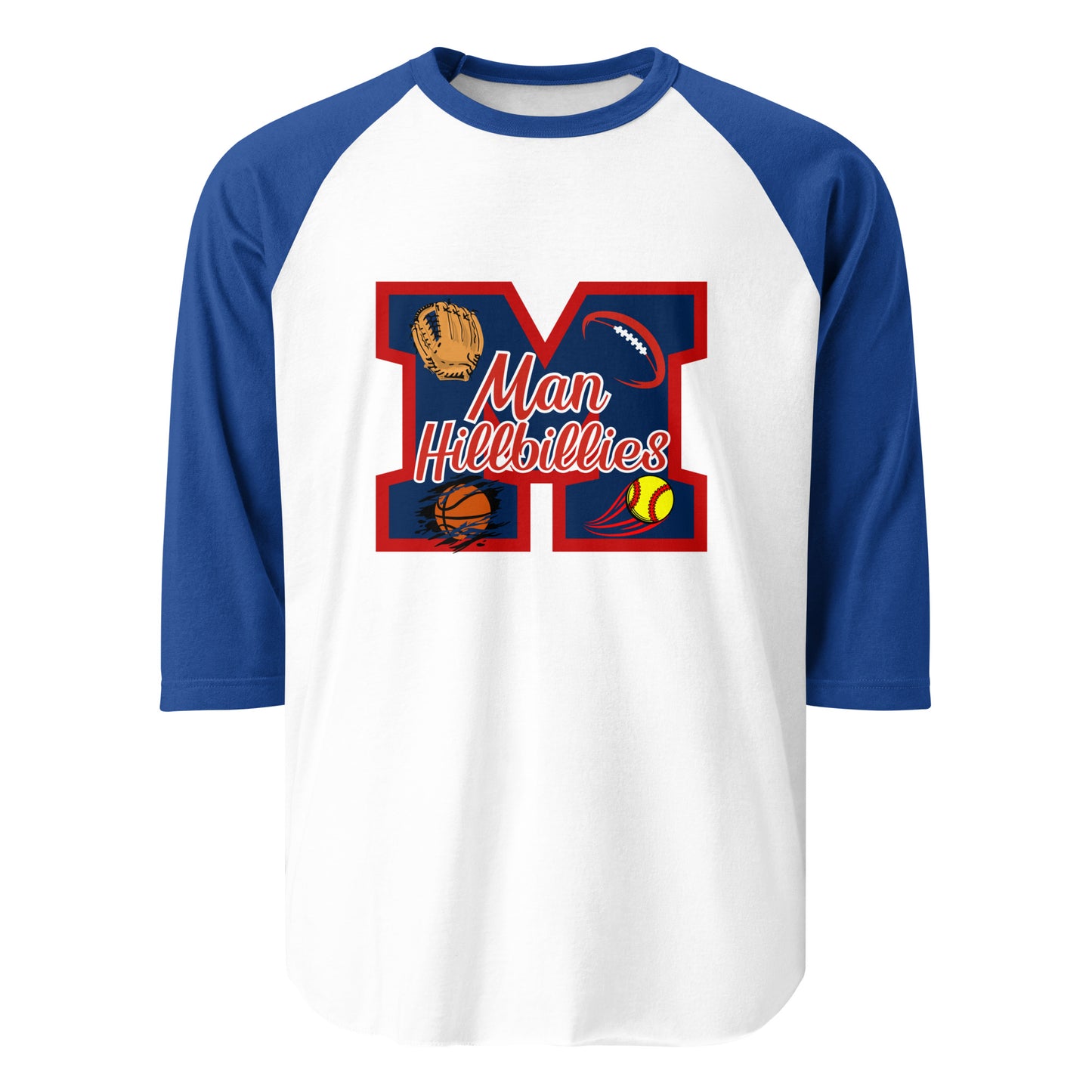 Man 3/4 sleeve raglan shirt