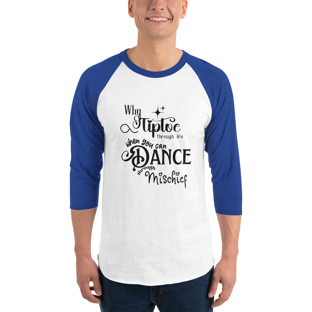 Tiptoe 3/4 sleeve raglan shirt
