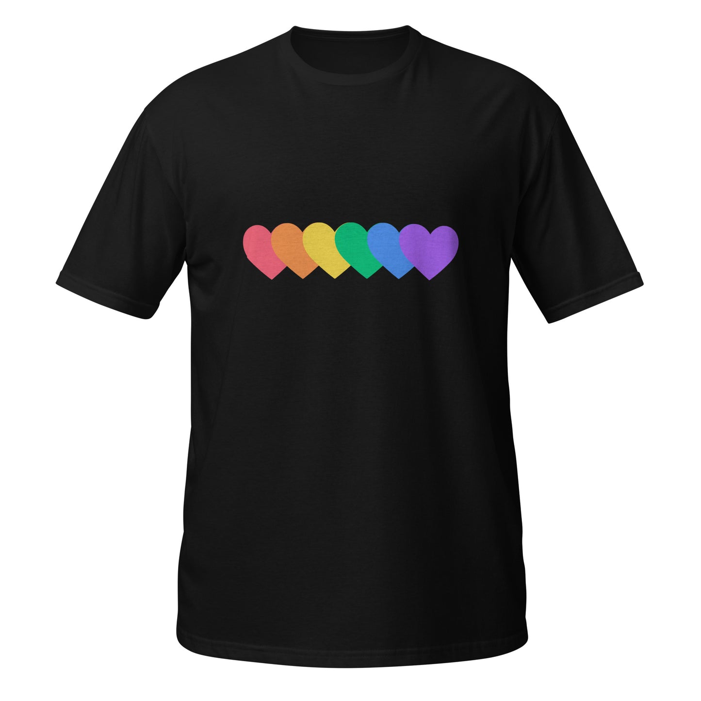 Rainbow Hearts Short-Sleeve Unisex T-Shirt