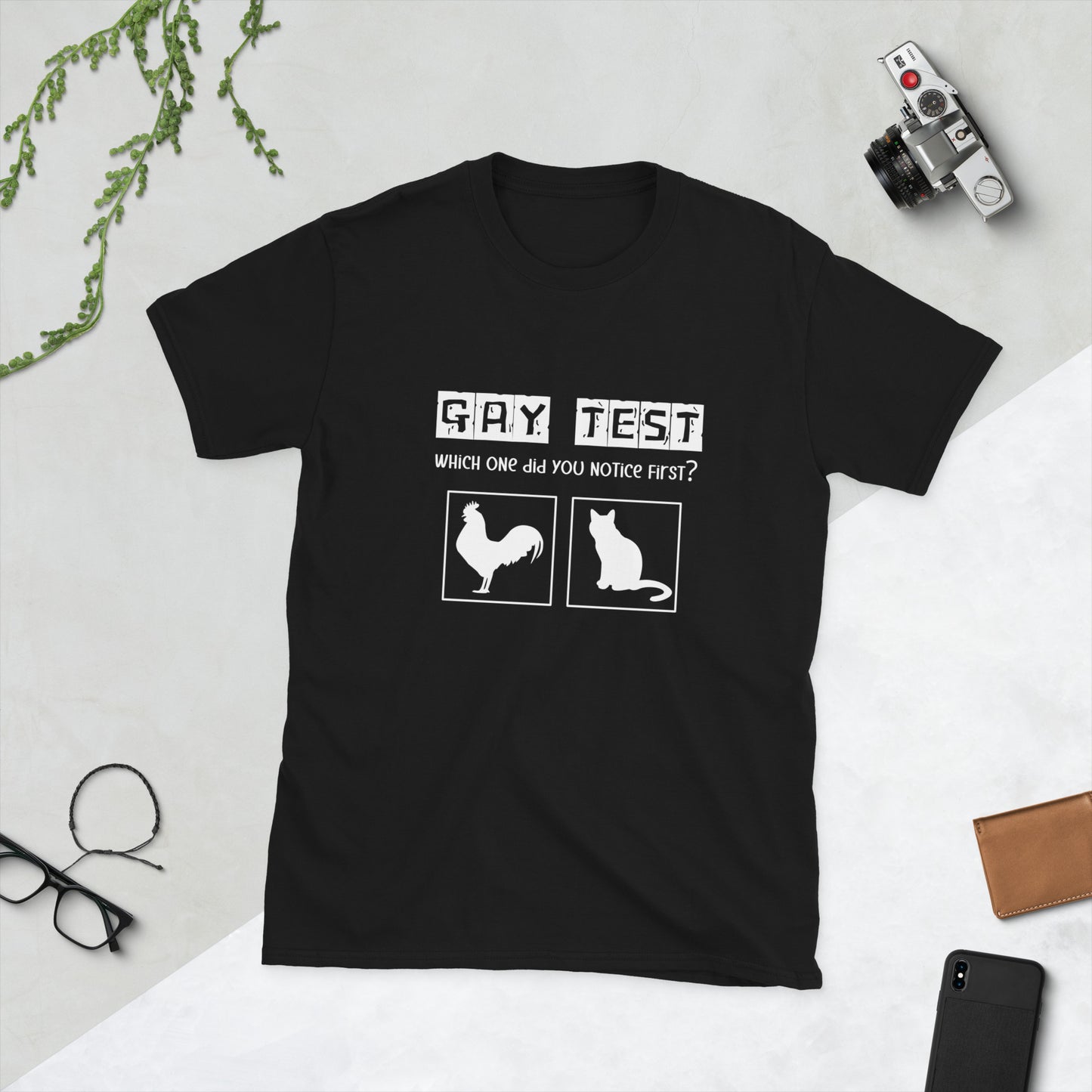 Gay test Short-Sleeve Unisex T-Shirt