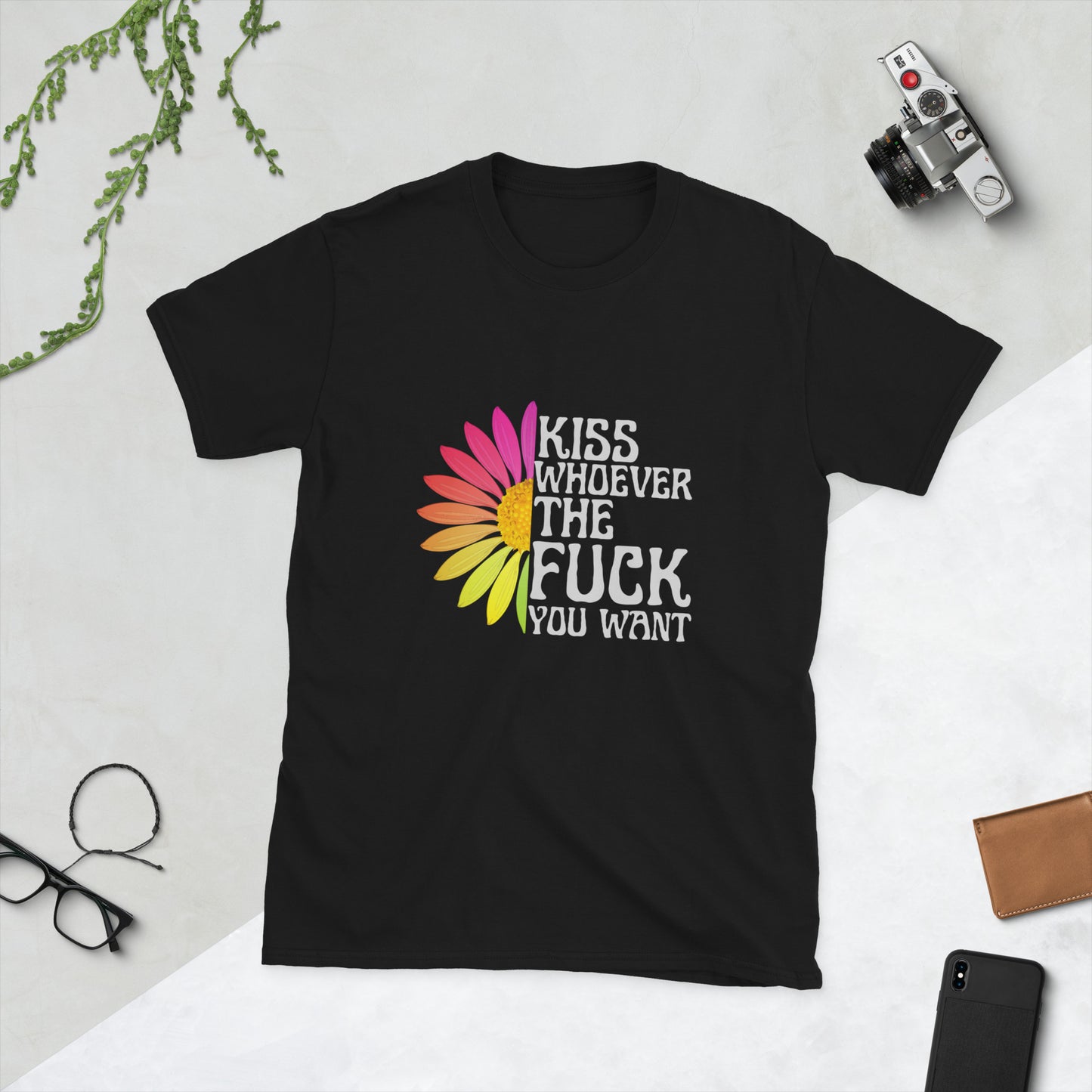 Kiss whoever you want Short-Sleeve Unisex T-Shirt