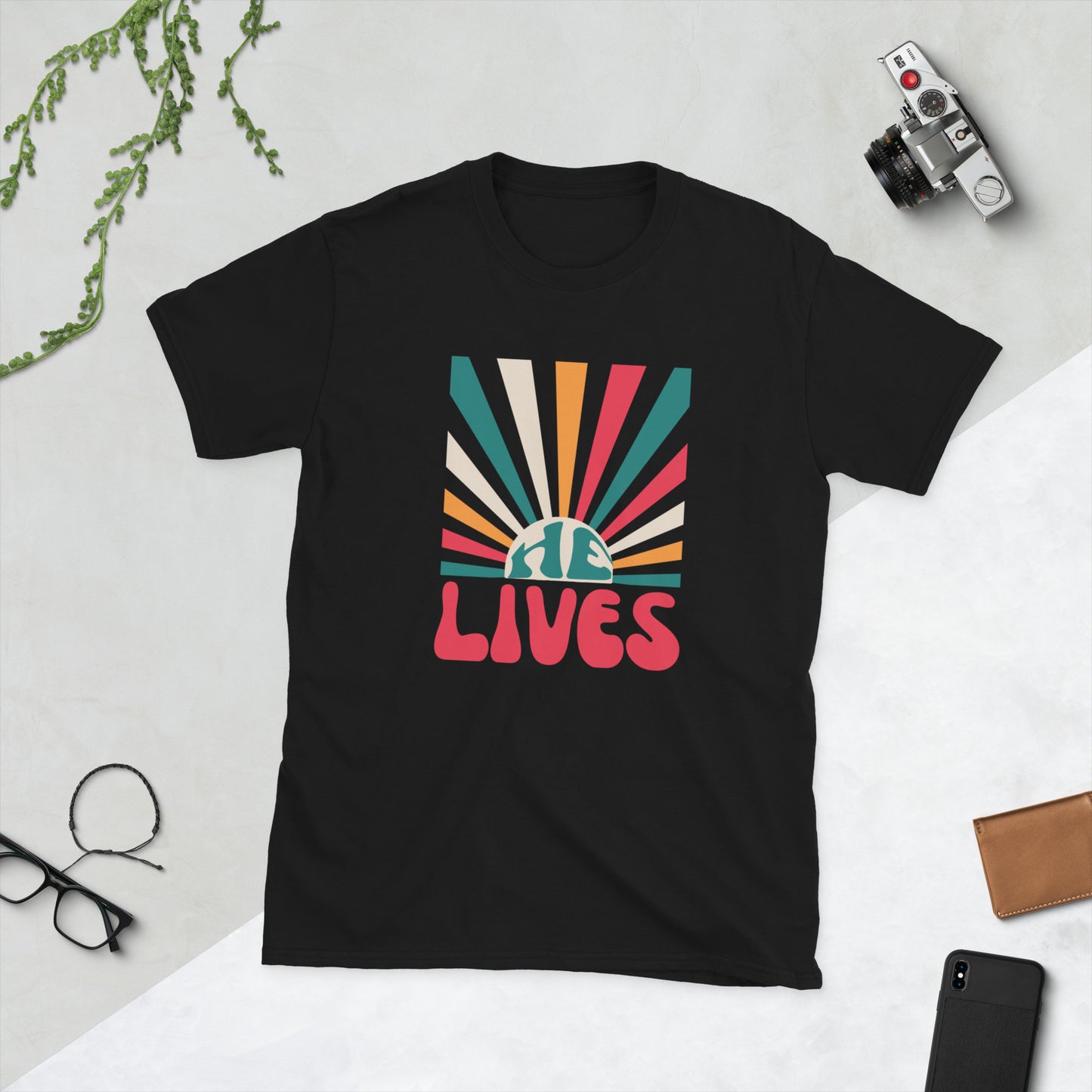 He Lives Short-Sleeve Unisex T-Shirt
