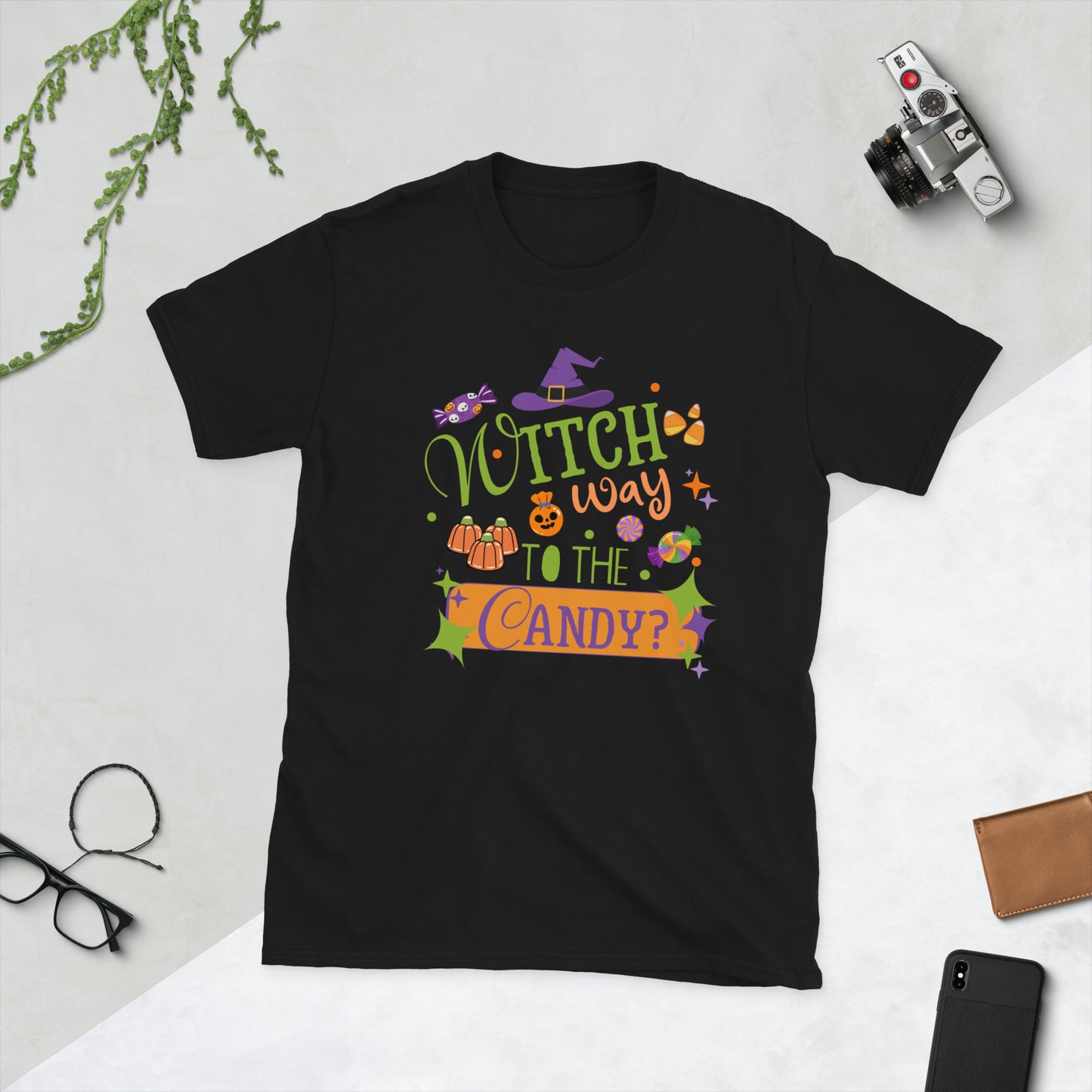 Witch way to the candy Short-Sleeve Unisex T-Shirt