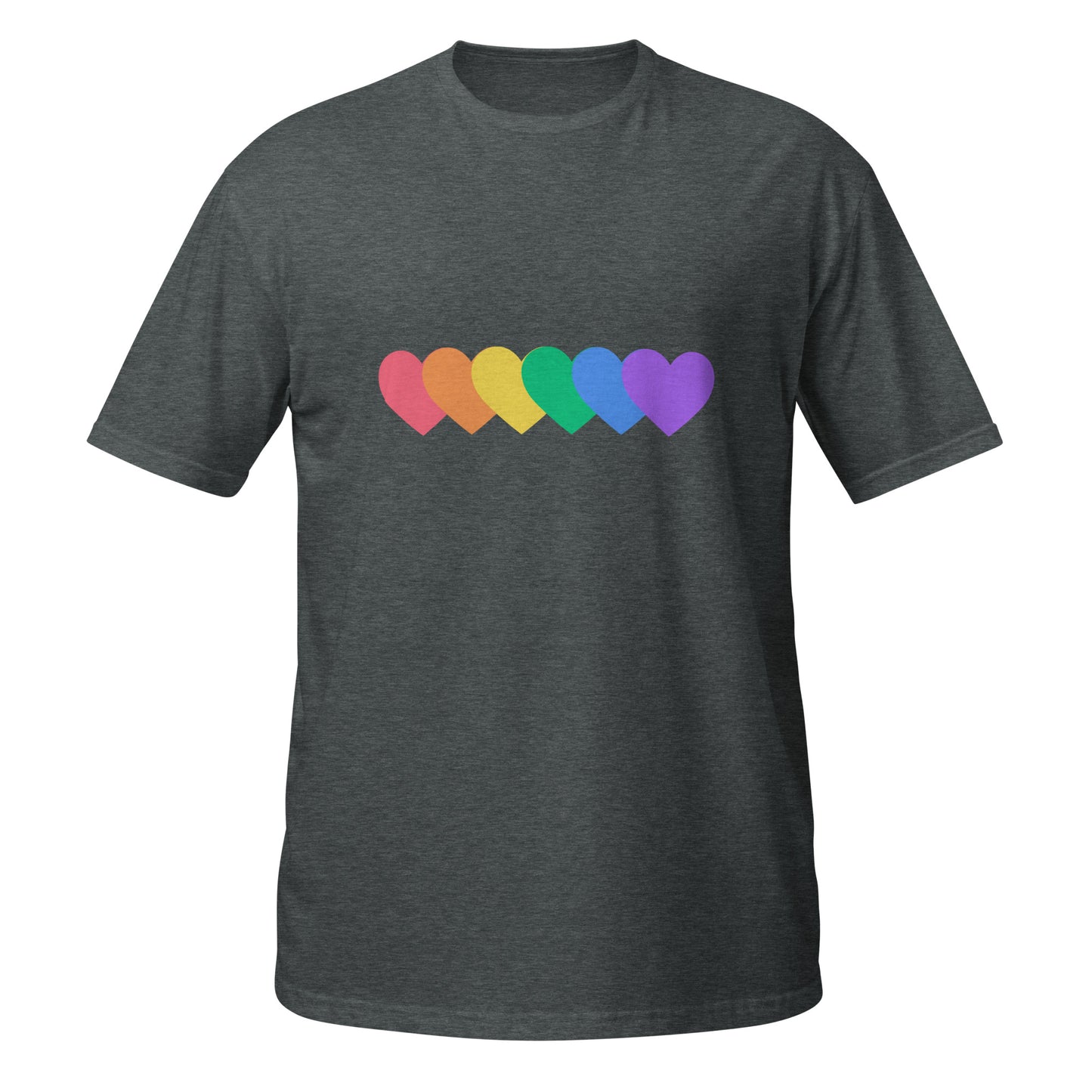 Rainbow Hearts Short-Sleeve Unisex T-Shirt