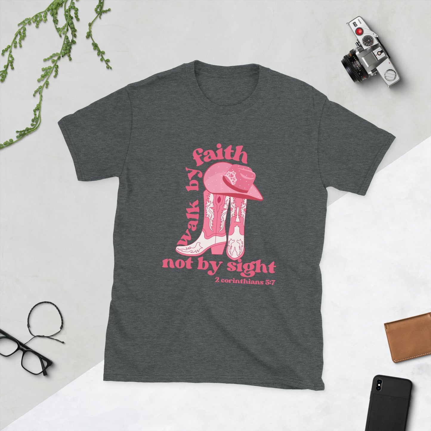 Walk by faith Short-Sleeve Unisex T-Shirt