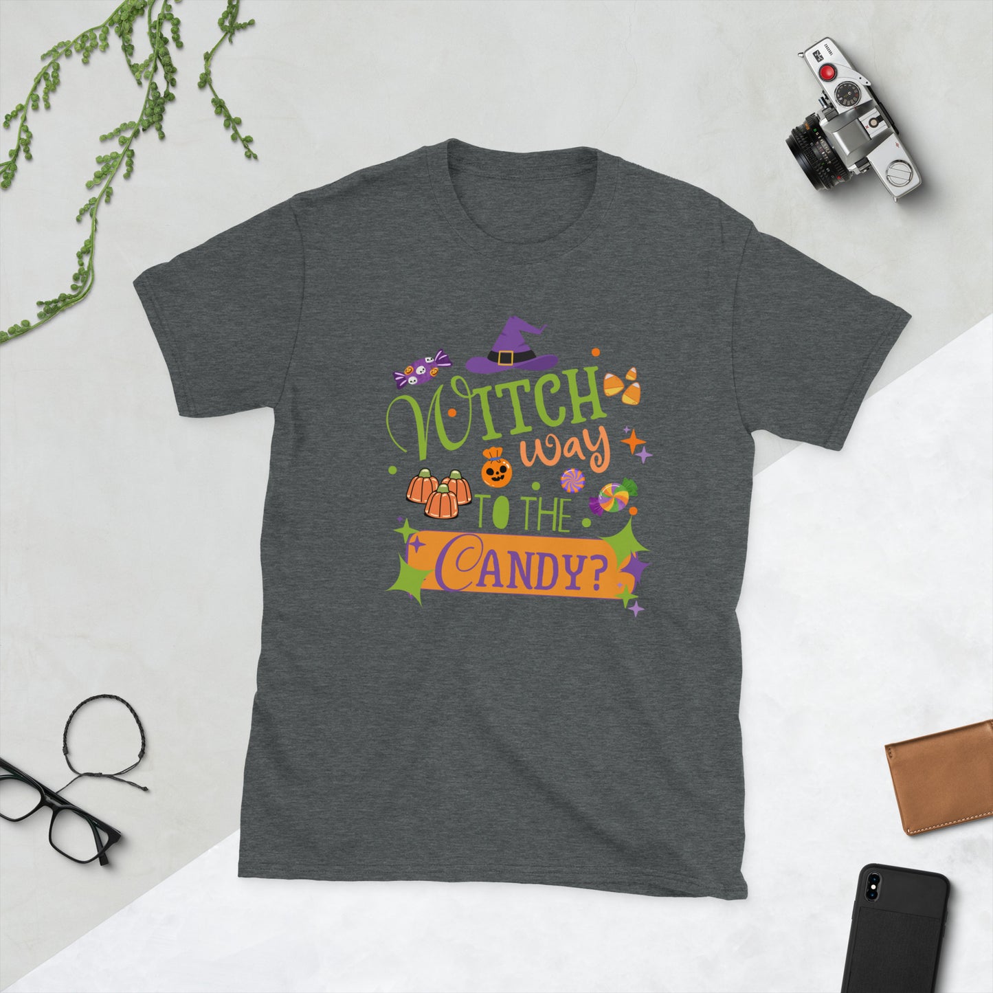 Witch way to the candy Short-Sleeve Unisex T-Shirt