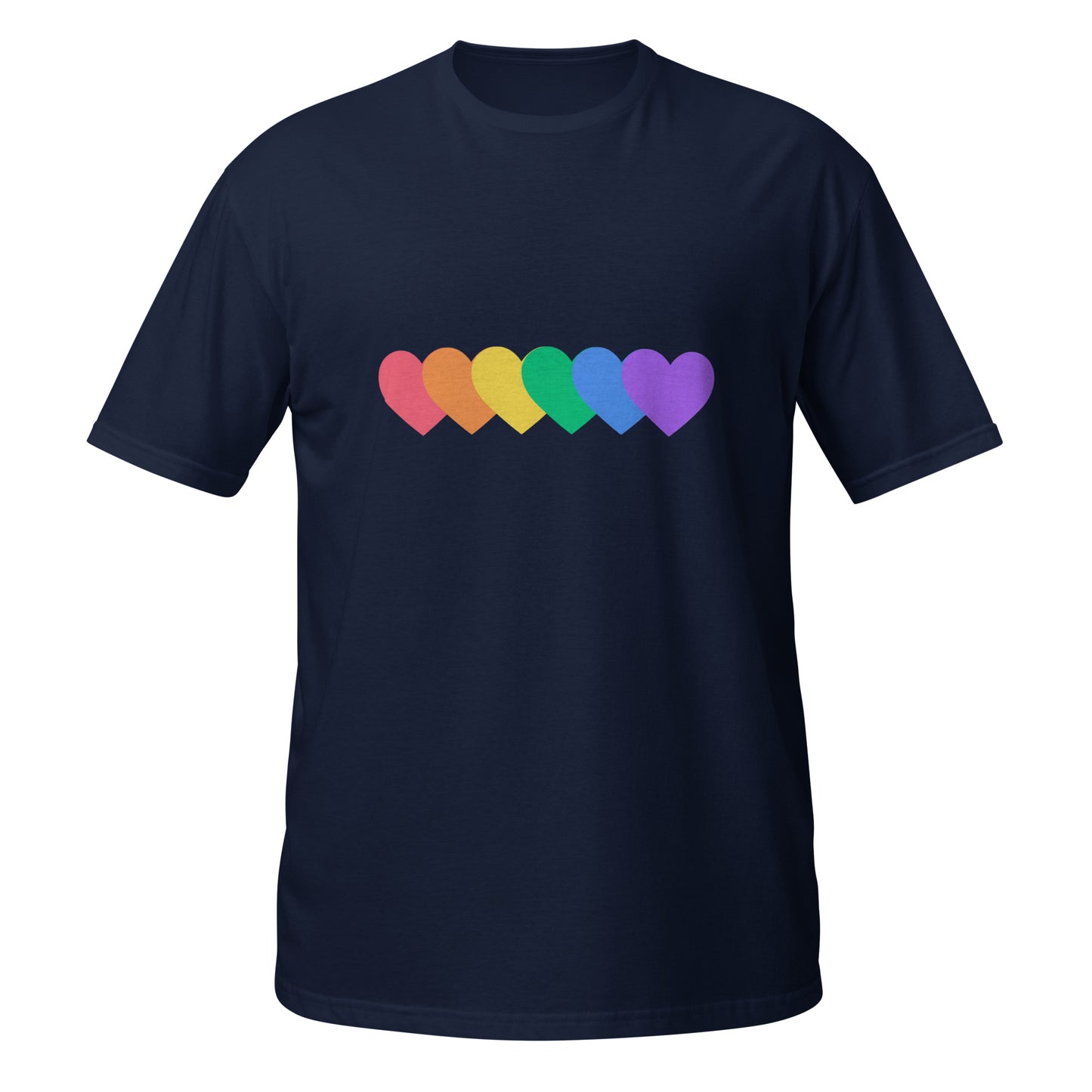 Rainbow Hearts Short-Sleeve Unisex T-Shirt