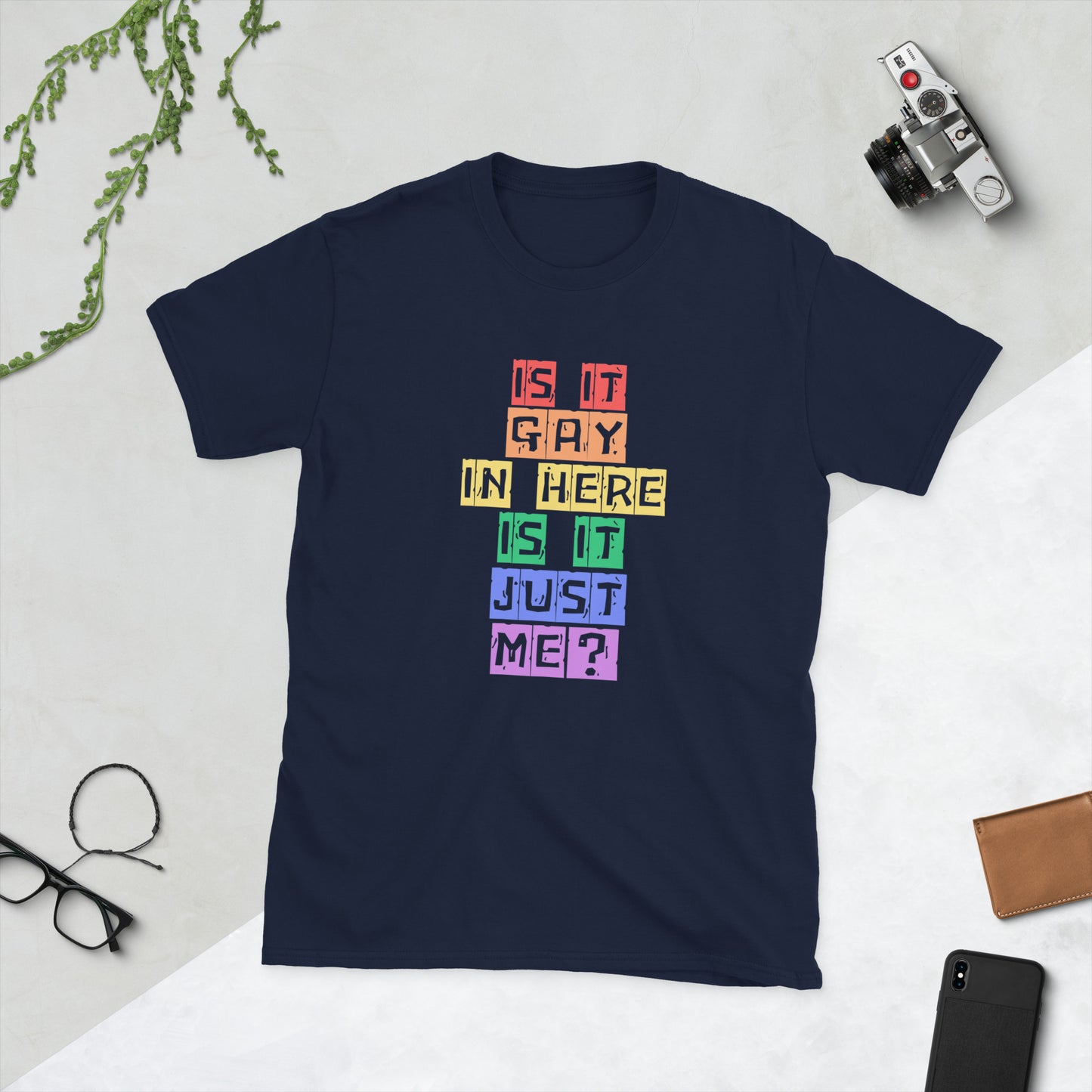 Is it gay in here Short-Sleeve Unisex T-Shirt