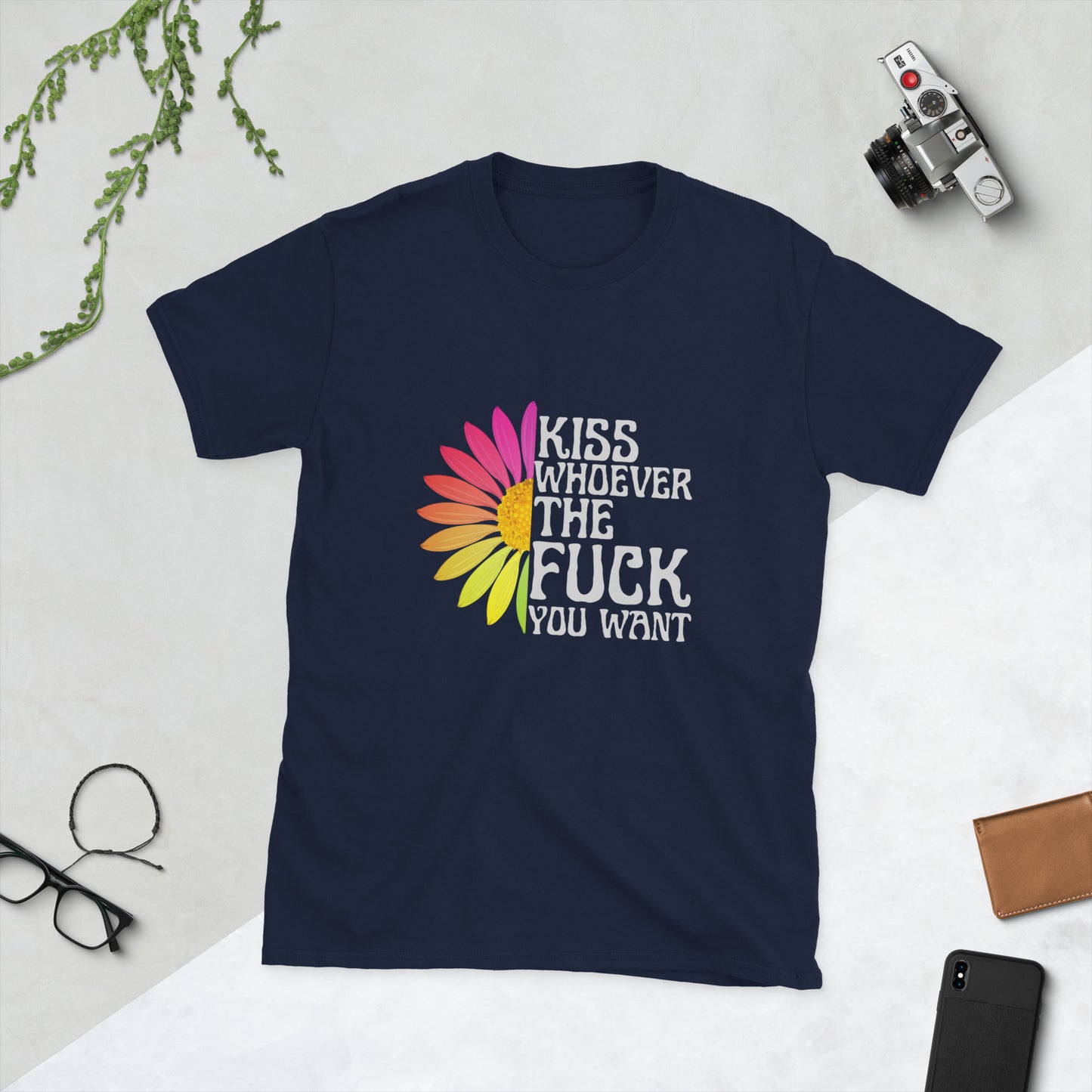 Kiss whoever you want Short-Sleeve Unisex T-Shirt