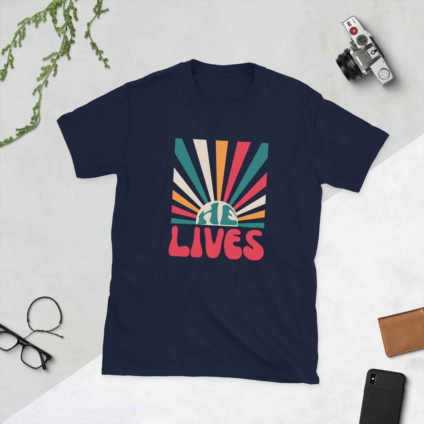 He Lives Short-Sleeve Unisex T-Shirt
