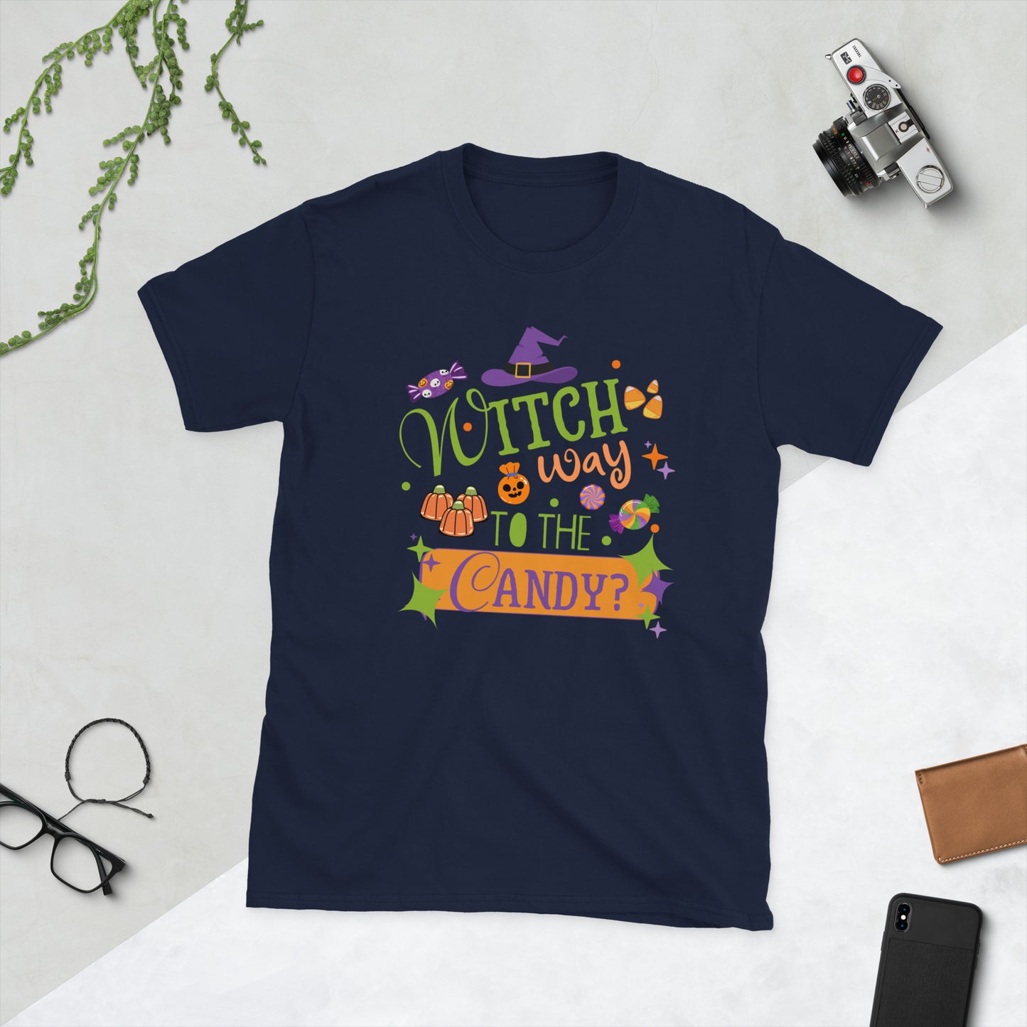 Witch way to the candy Short-Sleeve Unisex T-Shirt