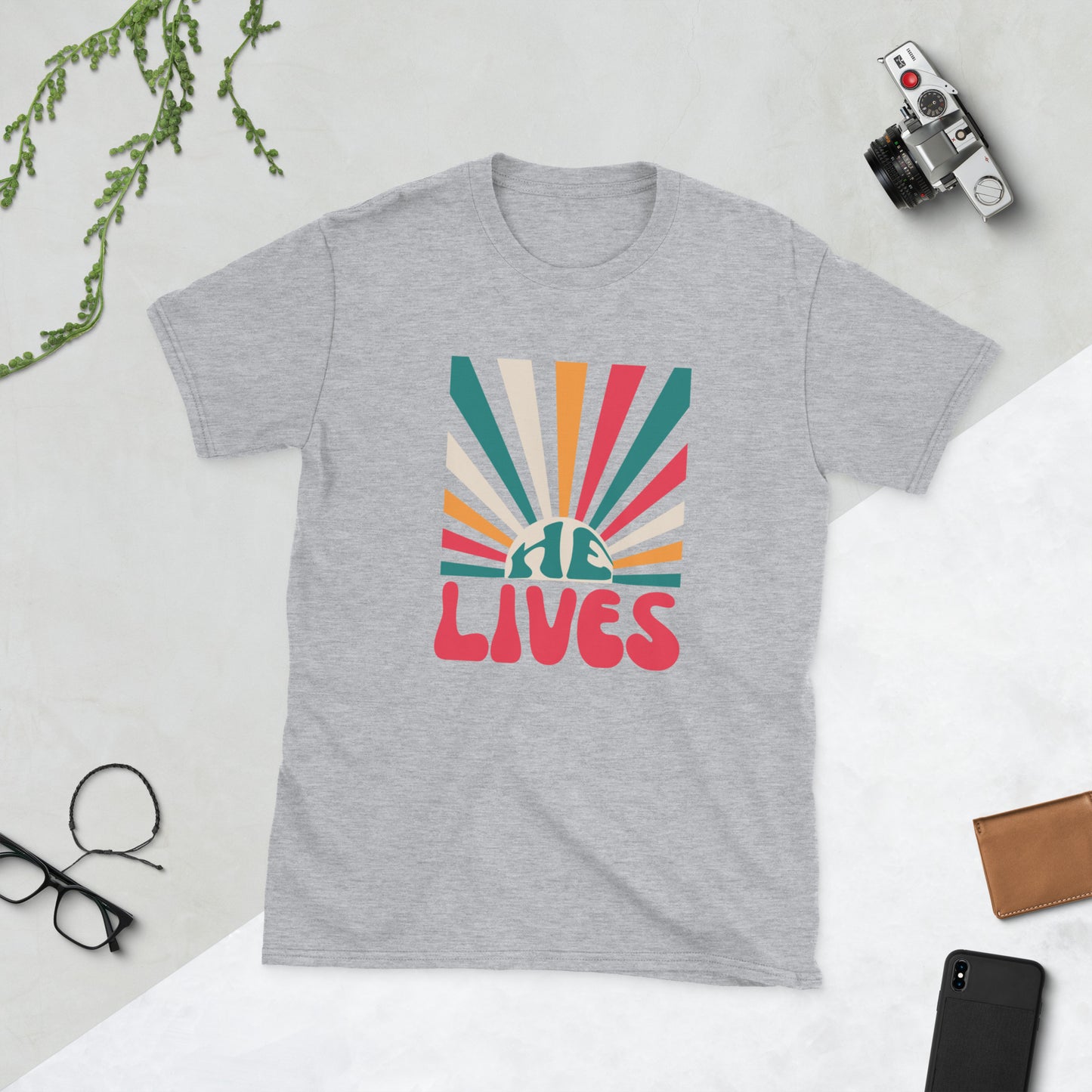 He Lives Short-Sleeve Unisex T-Shirt