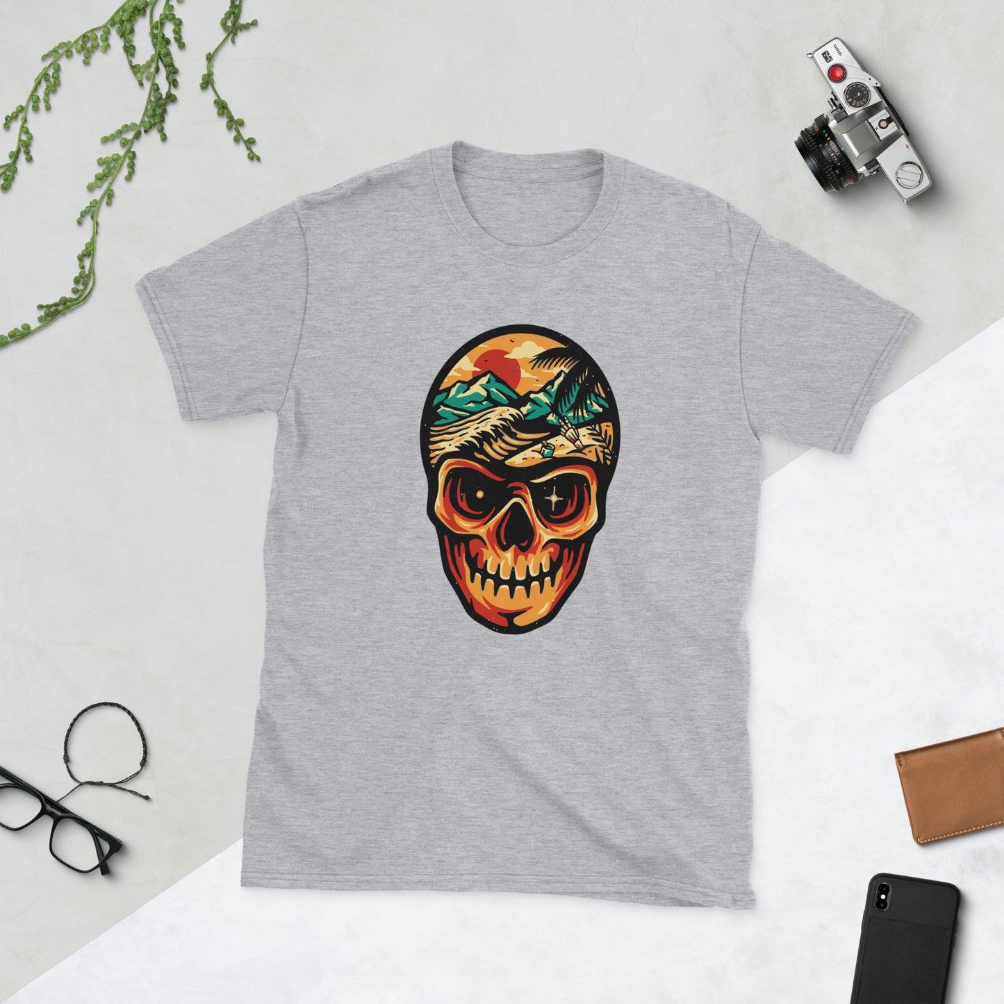 Skull Design Short-Sleeve Unisex T-Shirt