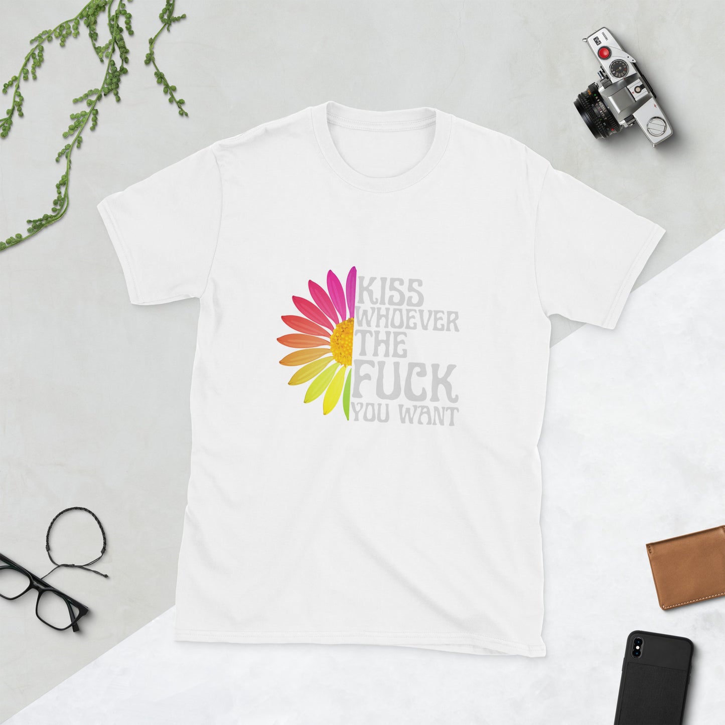 Kiss whoever you want Short-Sleeve Unisex T-Shirt