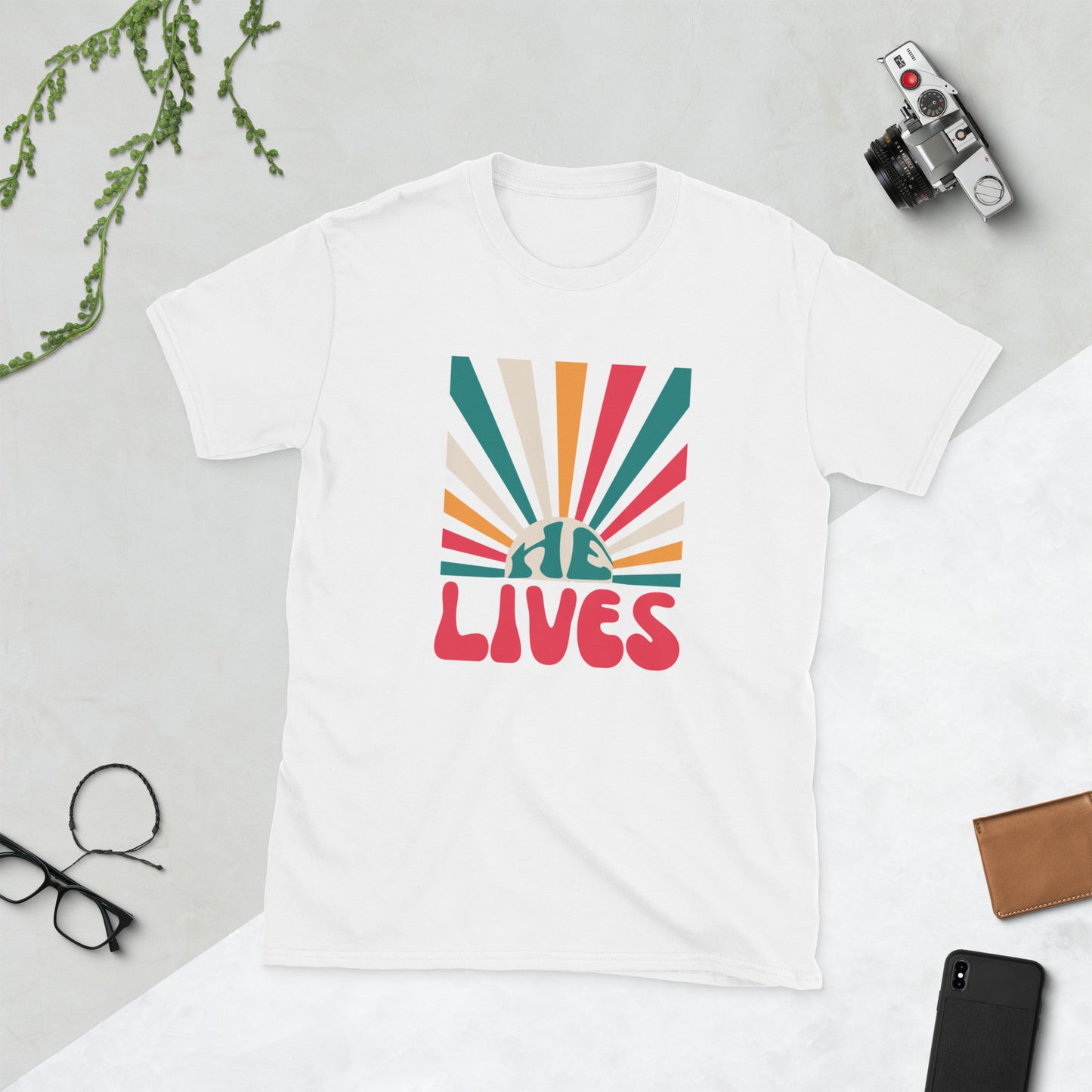 He Lives Short-Sleeve Unisex T-Shirt