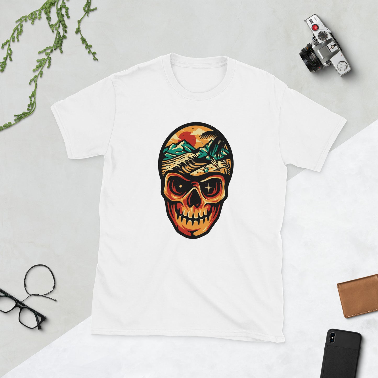 Skull Design Short-Sleeve Unisex T-Shirt