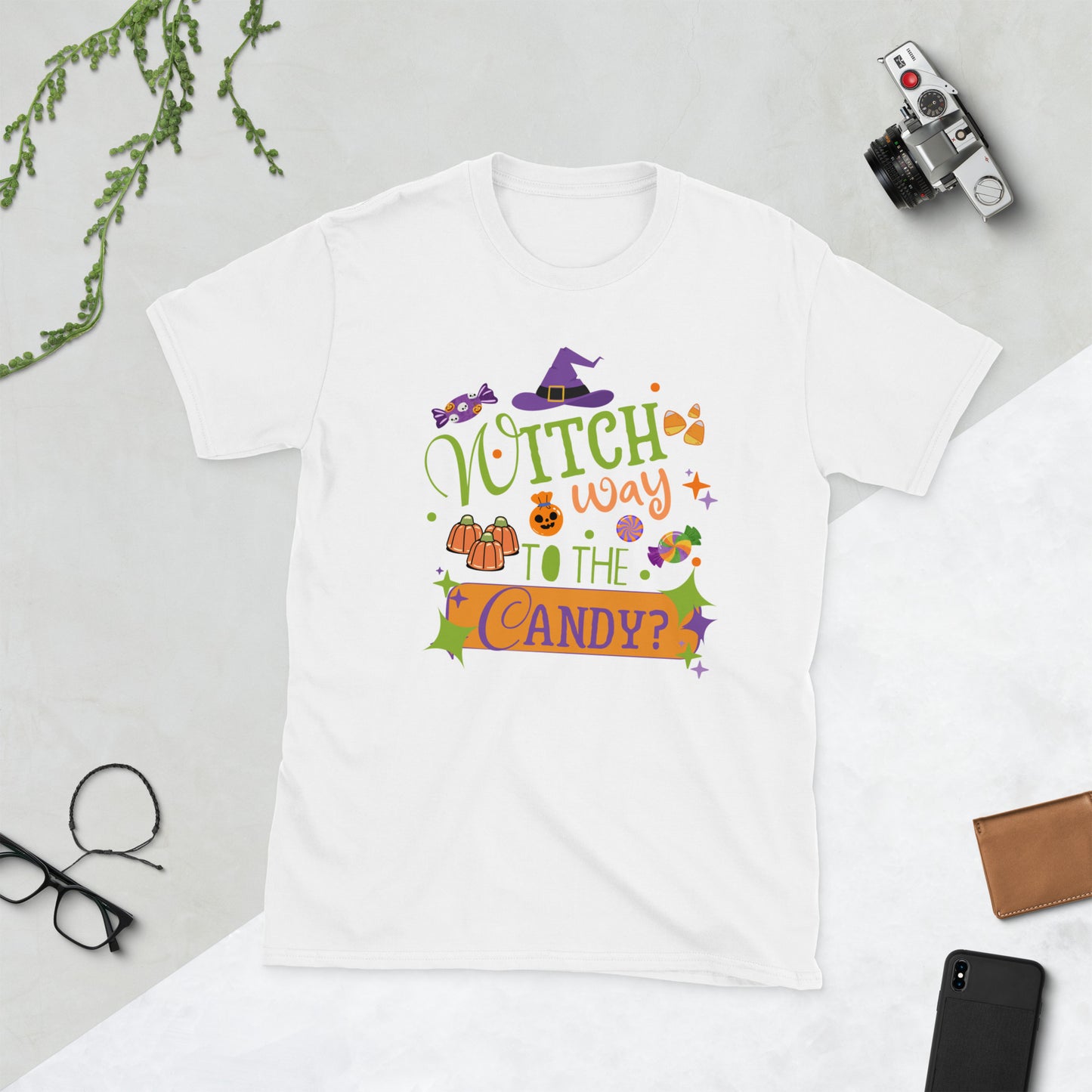 Witch way to the candy Short-Sleeve Unisex T-Shirt