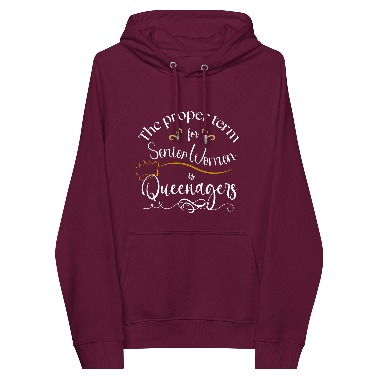 Women Queenagers Unisex eco raglan hoodie