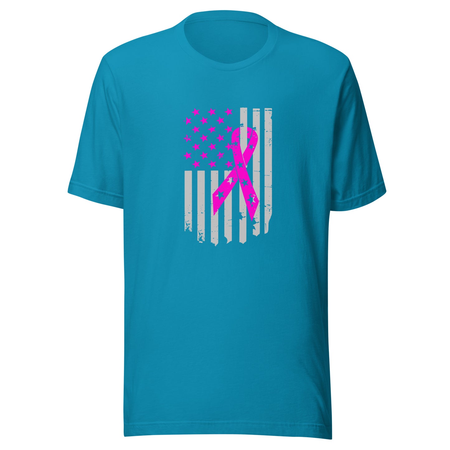 Distressed flag and ribbon Unisex t-shirt