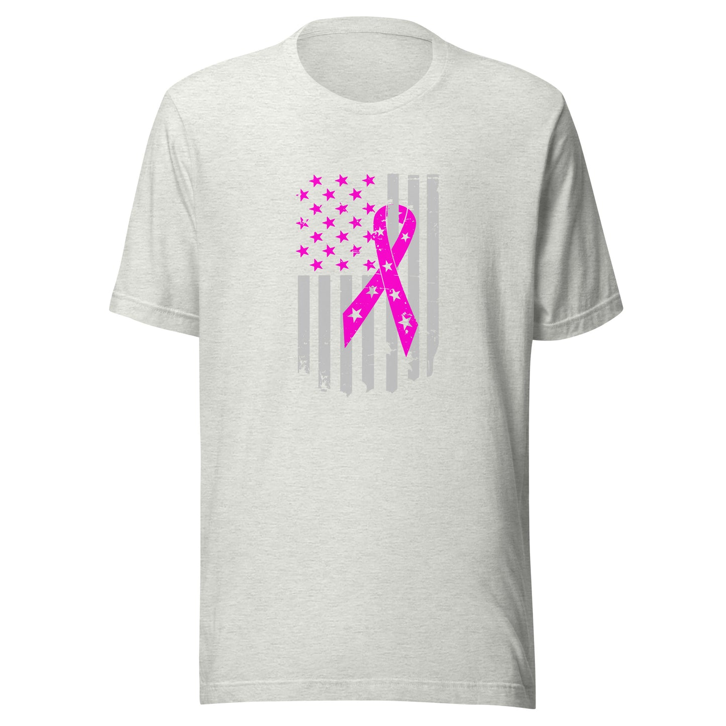 Distressed flag and ribbon Unisex t-shirt