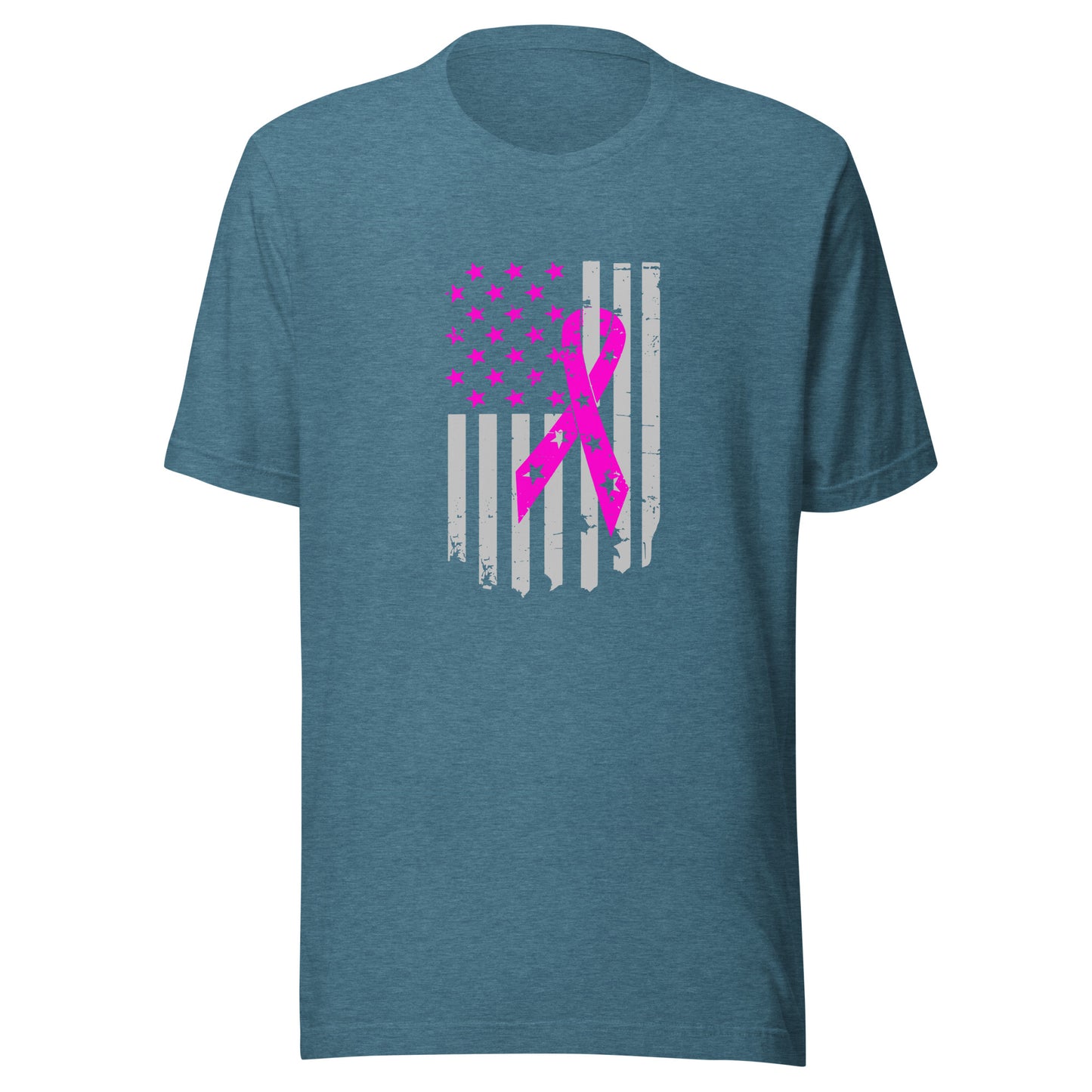 Distressed flag and ribbon Unisex t-shirt