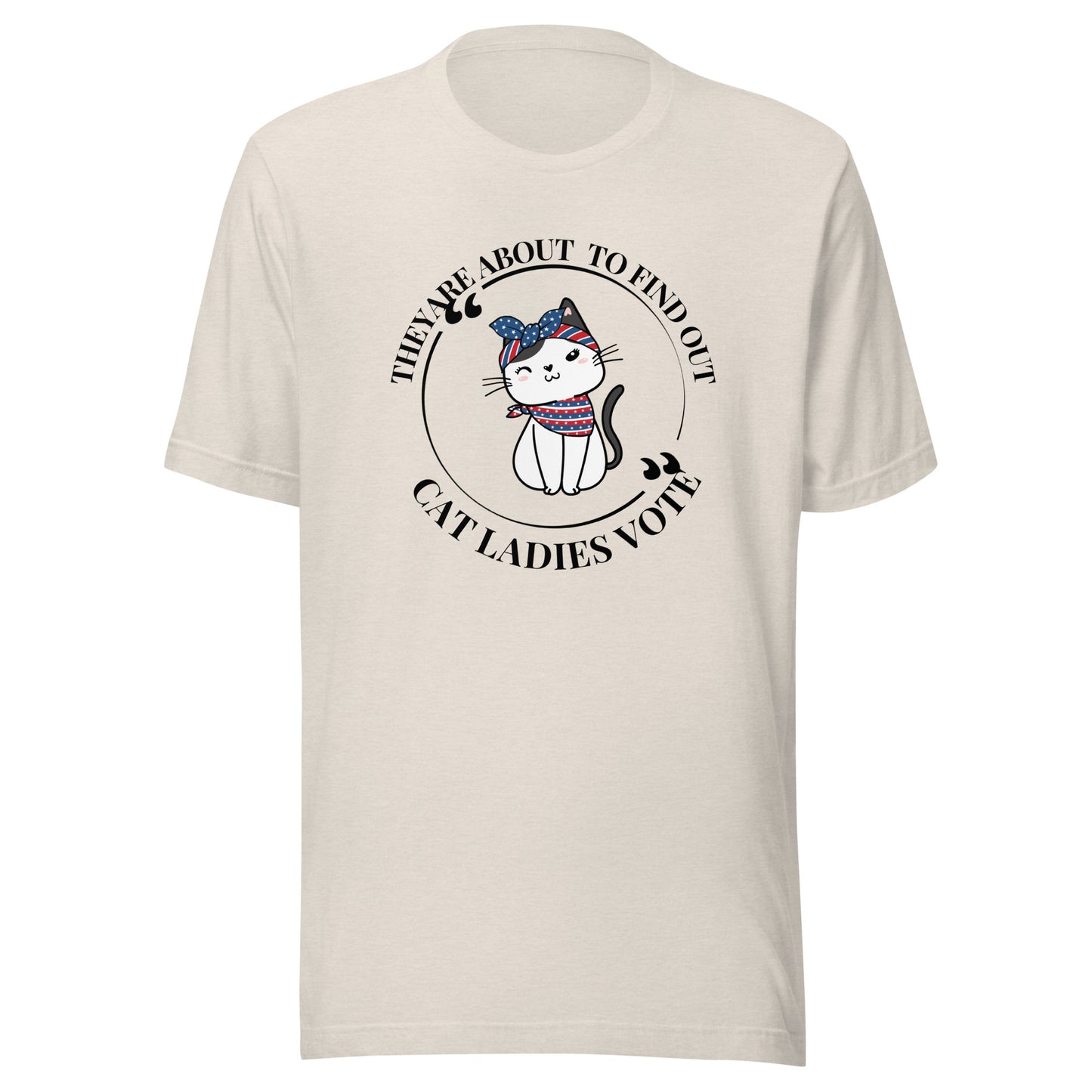 Cat ladies vote Unisex t-shirt
