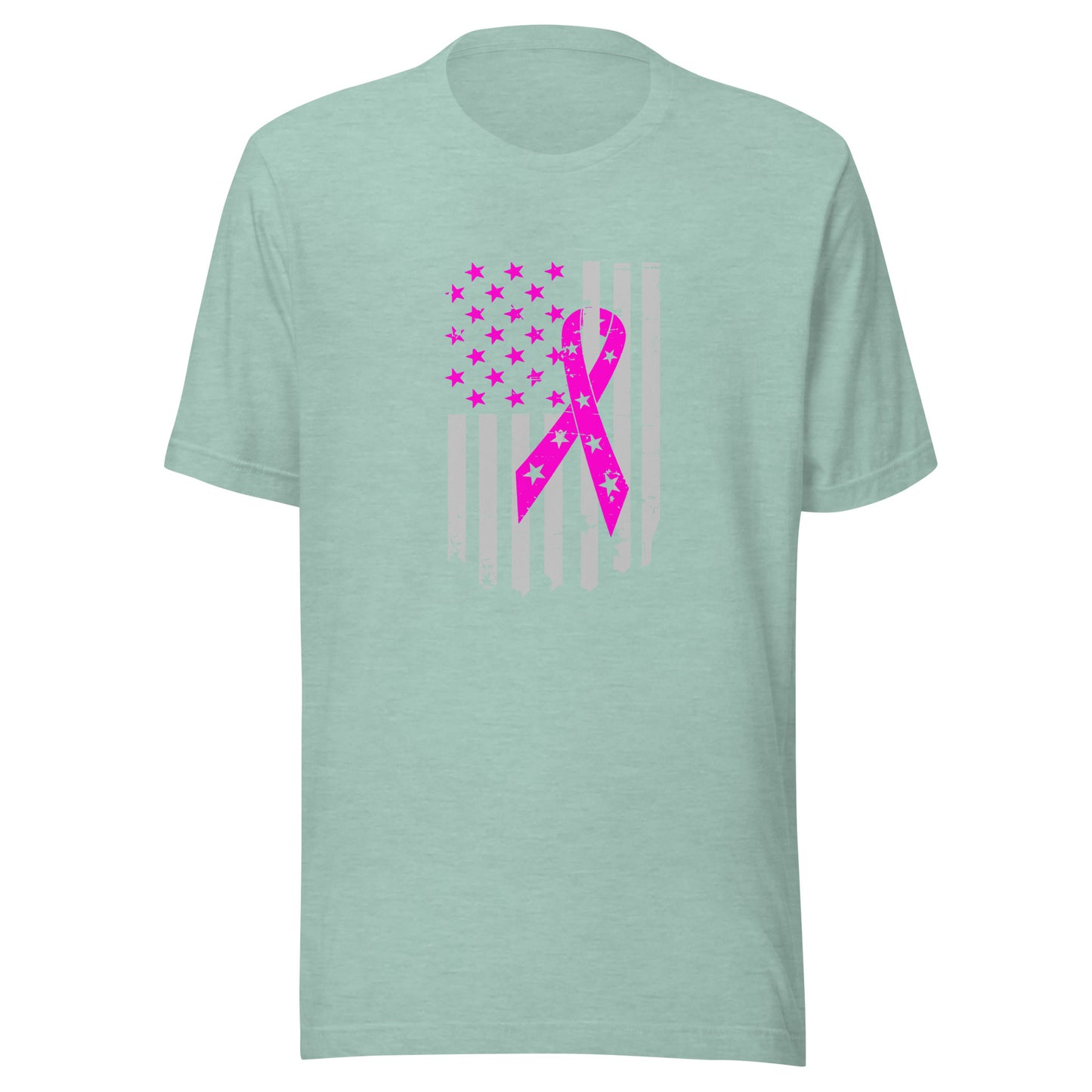 Distressed flag and ribbon Unisex t-shirt