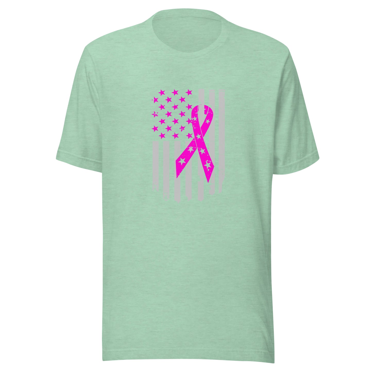 Distressed flag and ribbon Unisex t-shirt