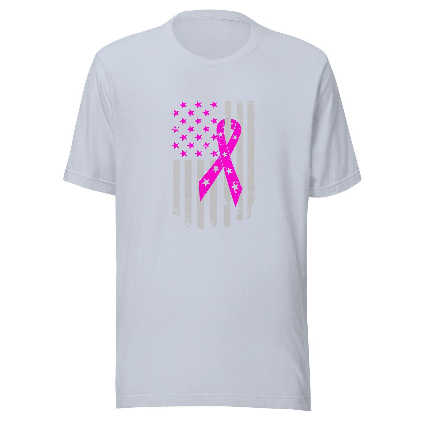 Distressed flag and ribbon Unisex t-shirt