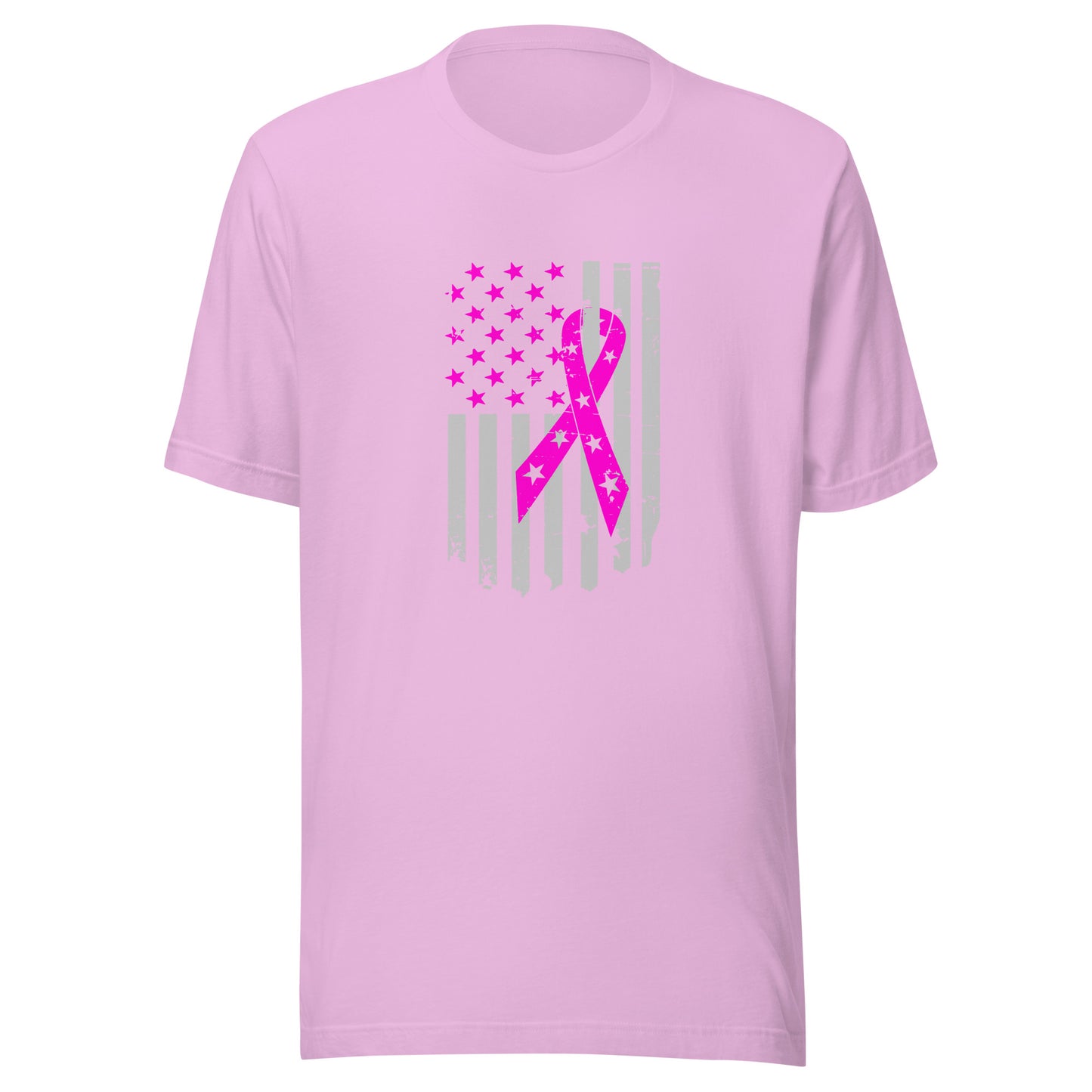 Distressed flag and ribbon Unisex t-shirt
