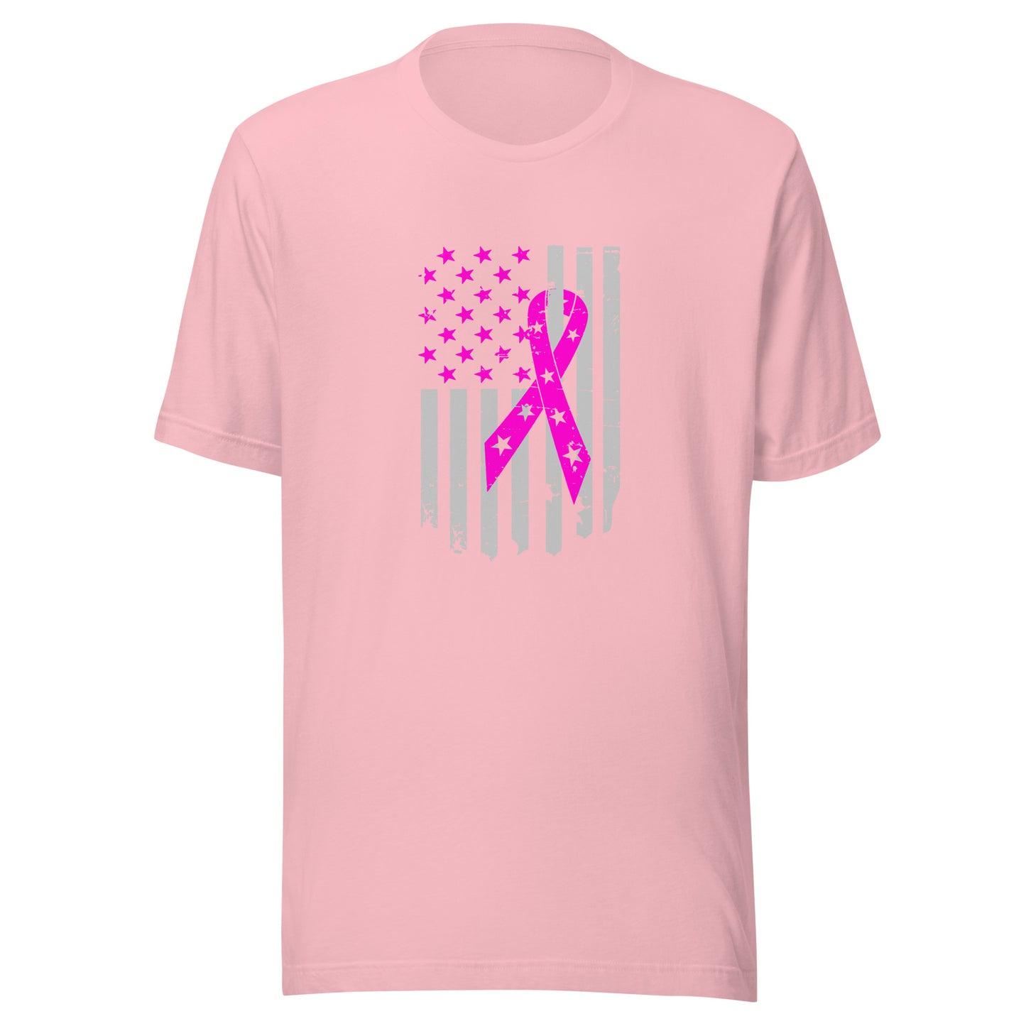 Distressed flag and ribbon Unisex t-shirt