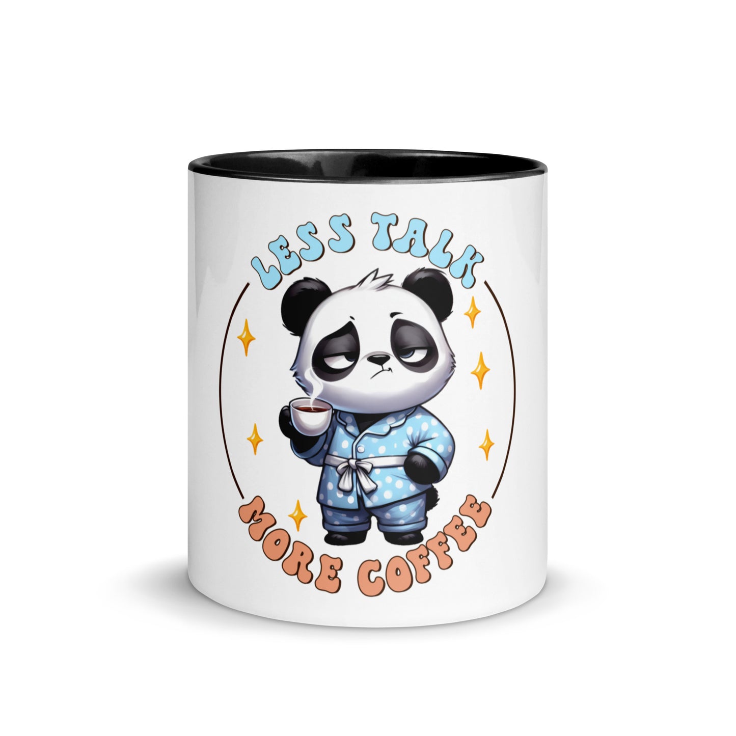 Less talk panda Mug with Color Inside