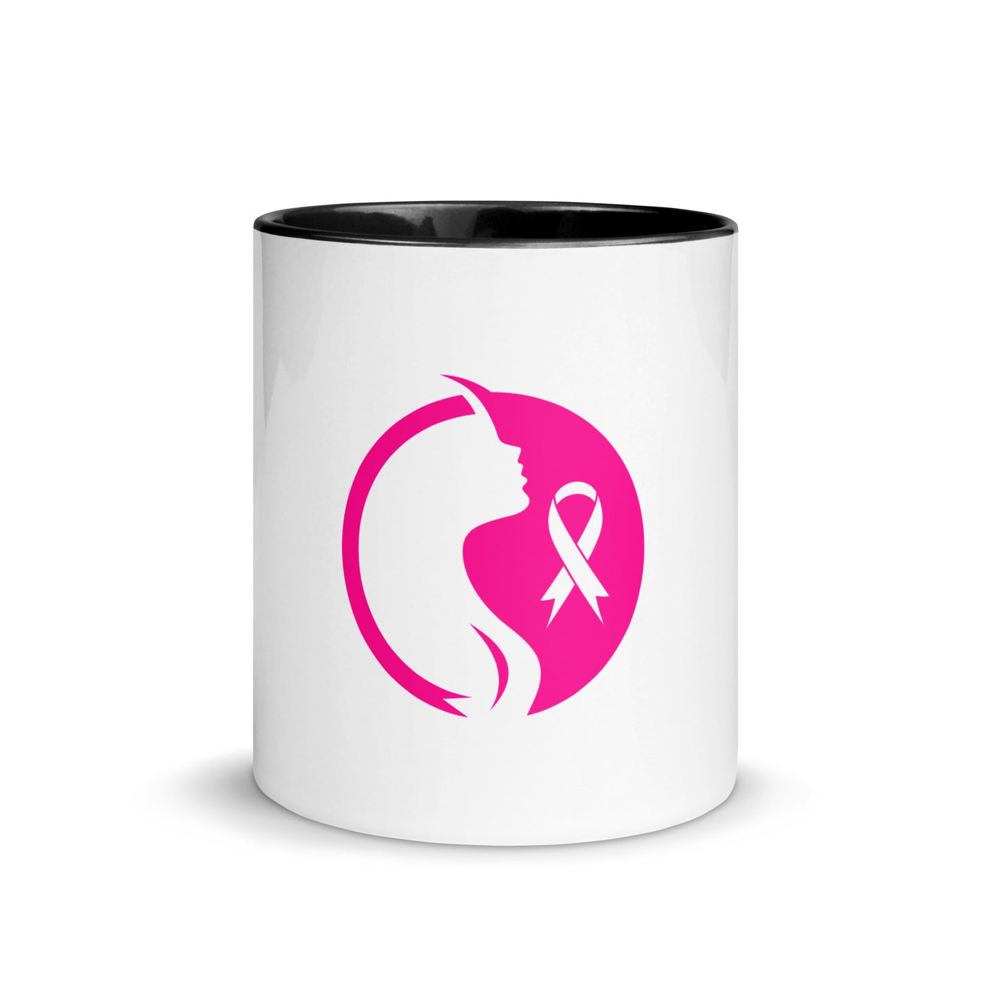 Breast cancer silhouette Mug with Color Inside