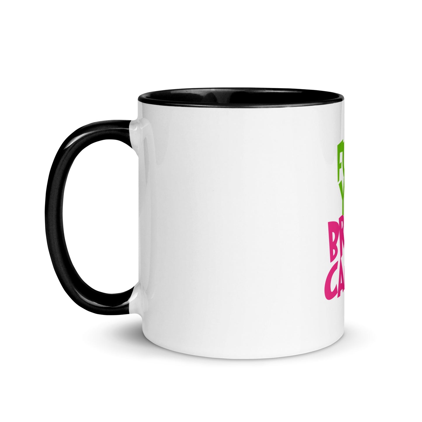 Grinch fu breast cancer Mug with Color Inside