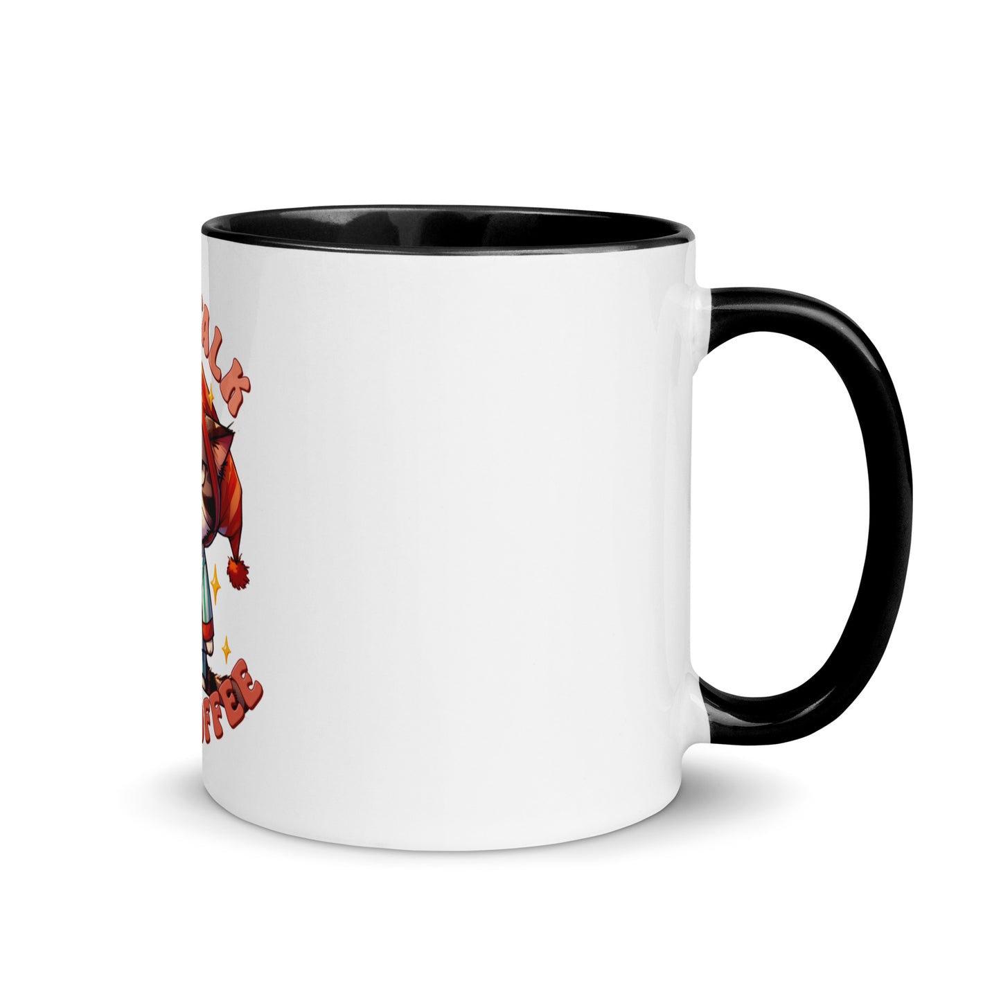 Less talk cat Mug with Color Inside