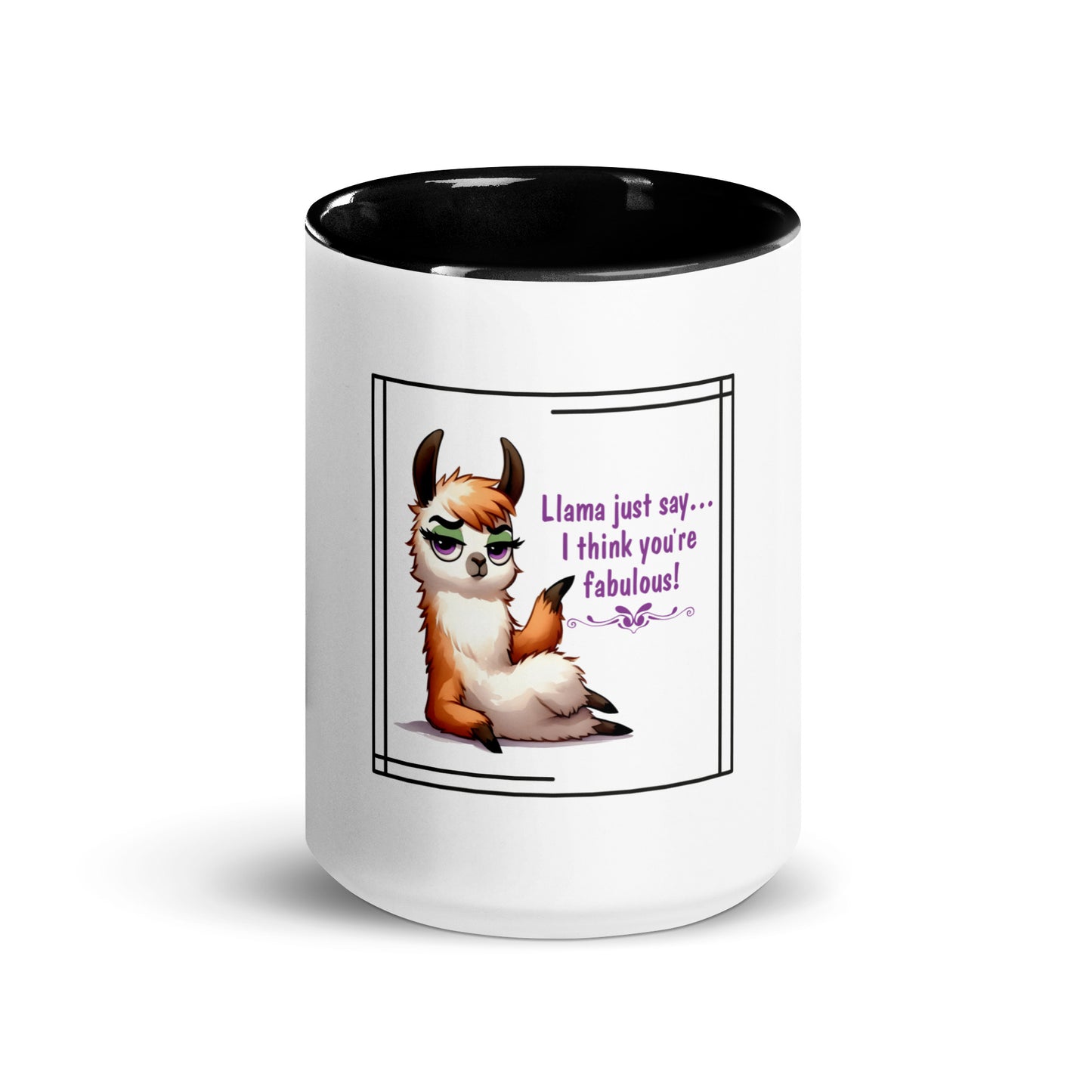Llama just say Mug with Color Inside
