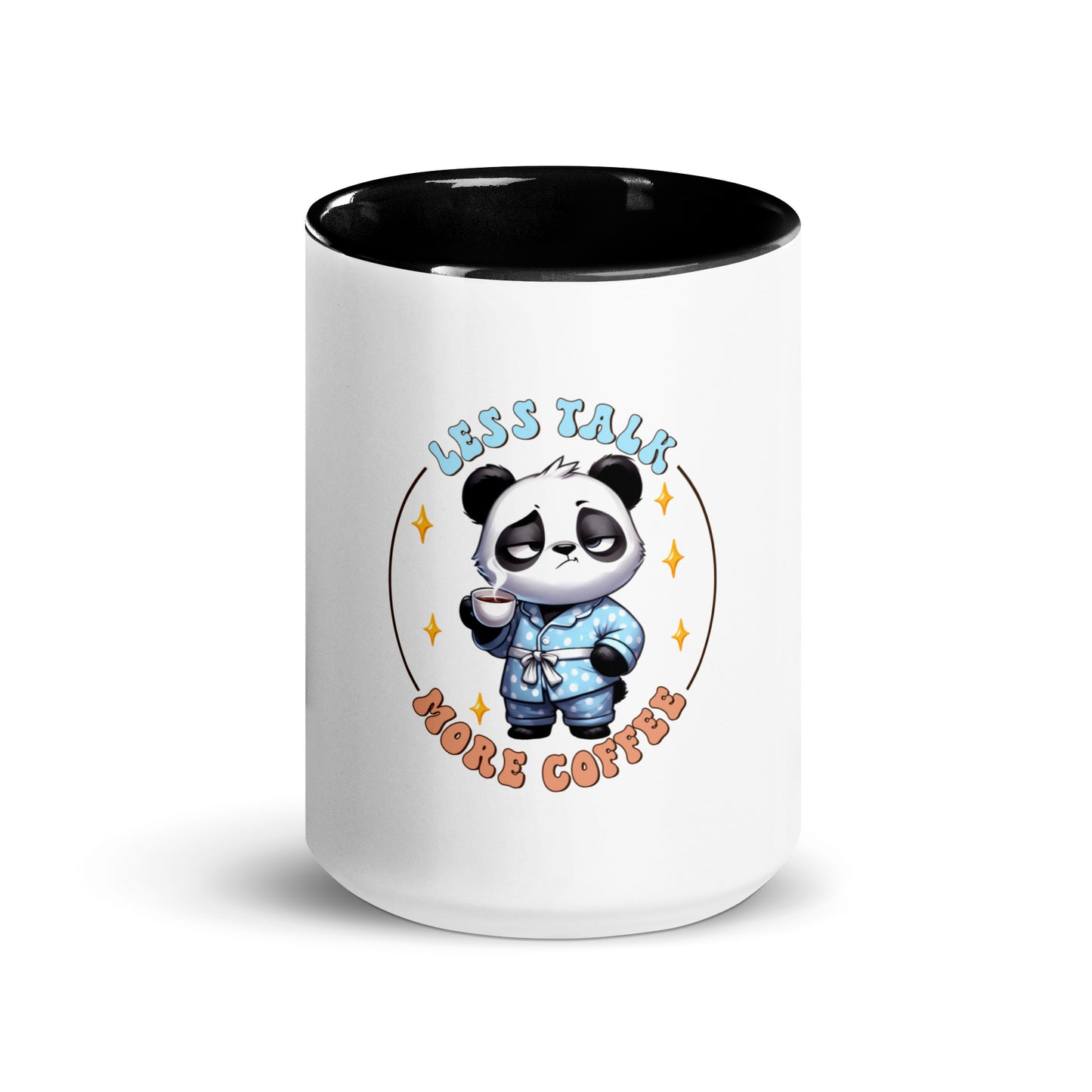Less talk panda Mug with Color Inside