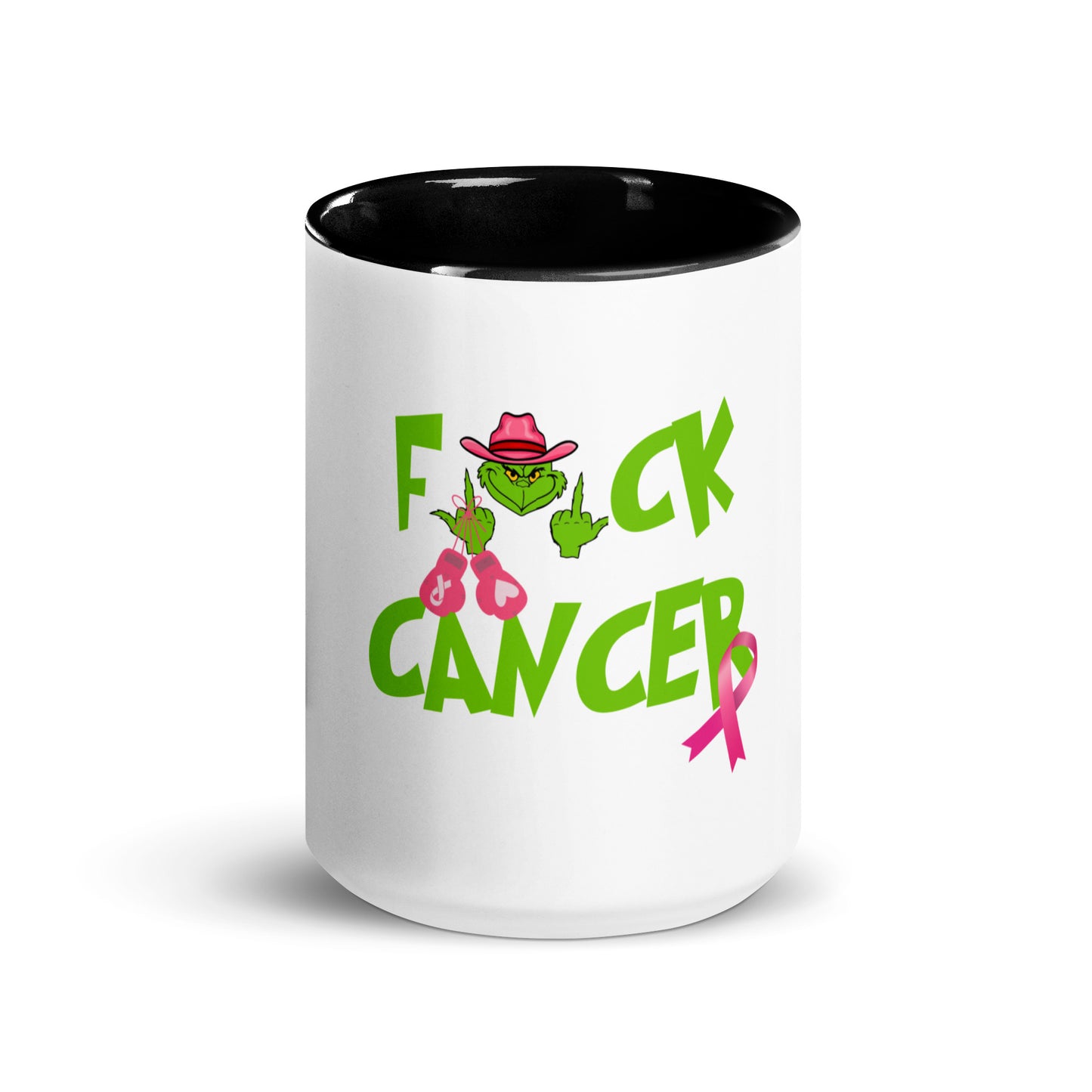 F*ck cancer grinch Mug with Color Inside
